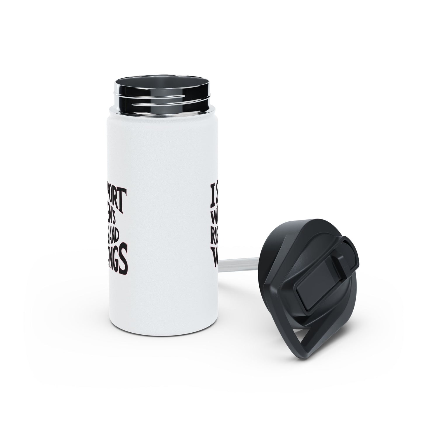 I Support  Stainless Steel Water Bottle, Standard Lid