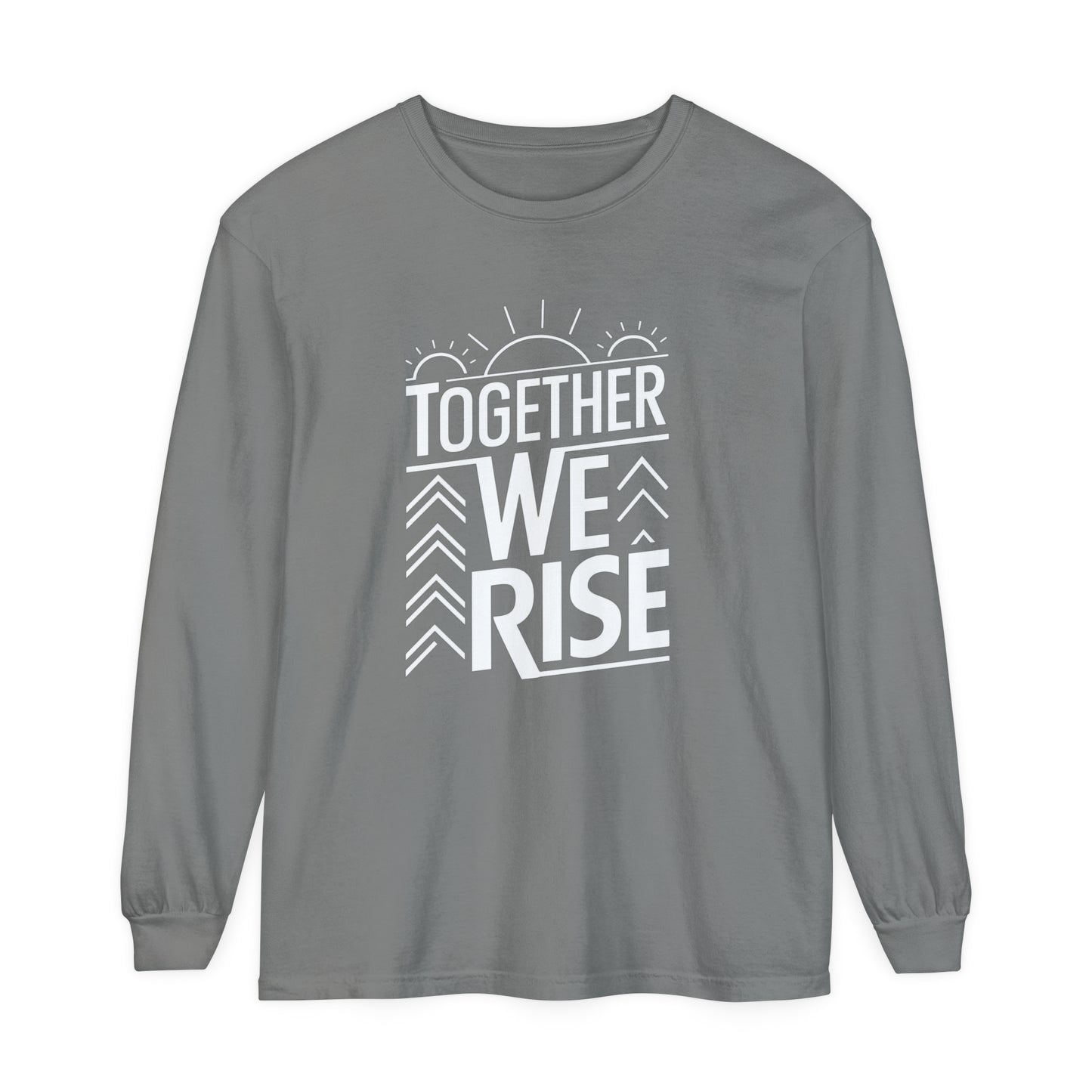Together We Rise Women Garment-dyed Long Sleeve T-Shirt