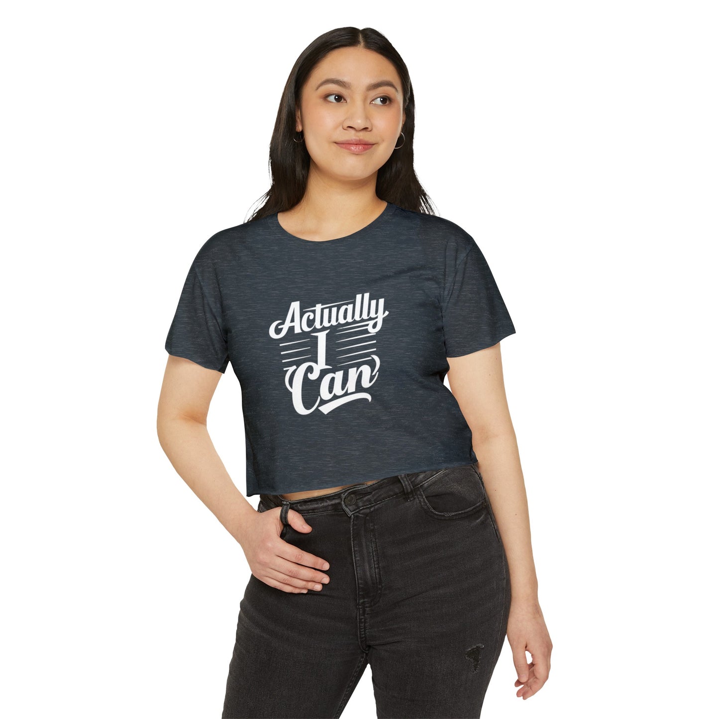 Actually I Can Women's Festival Crop Top