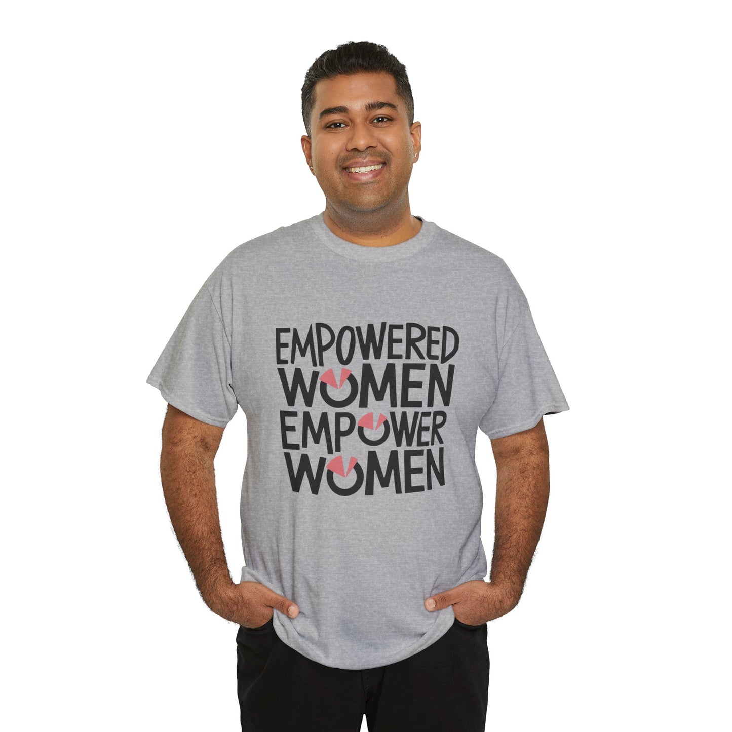 Empowered Printed T Shirt with Hearts
