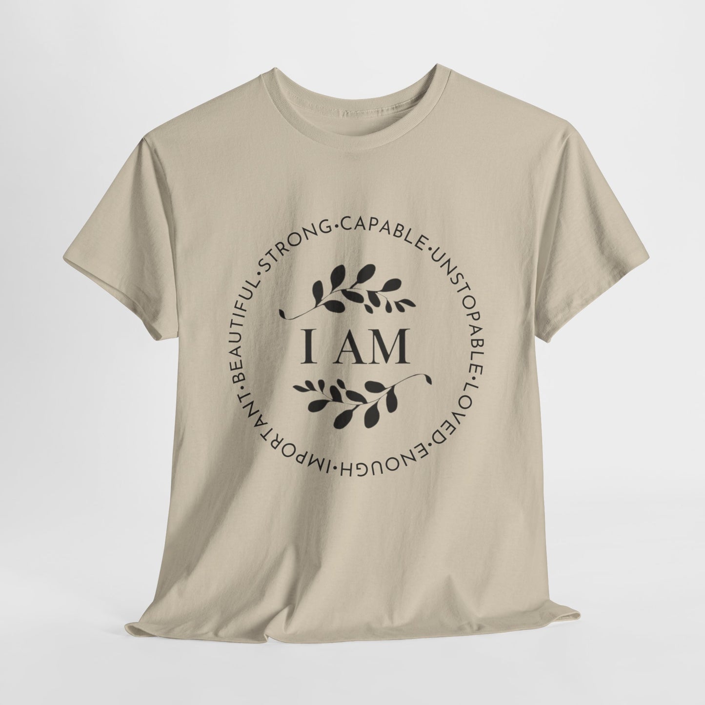 I AM Printed T Shirt with Hearts