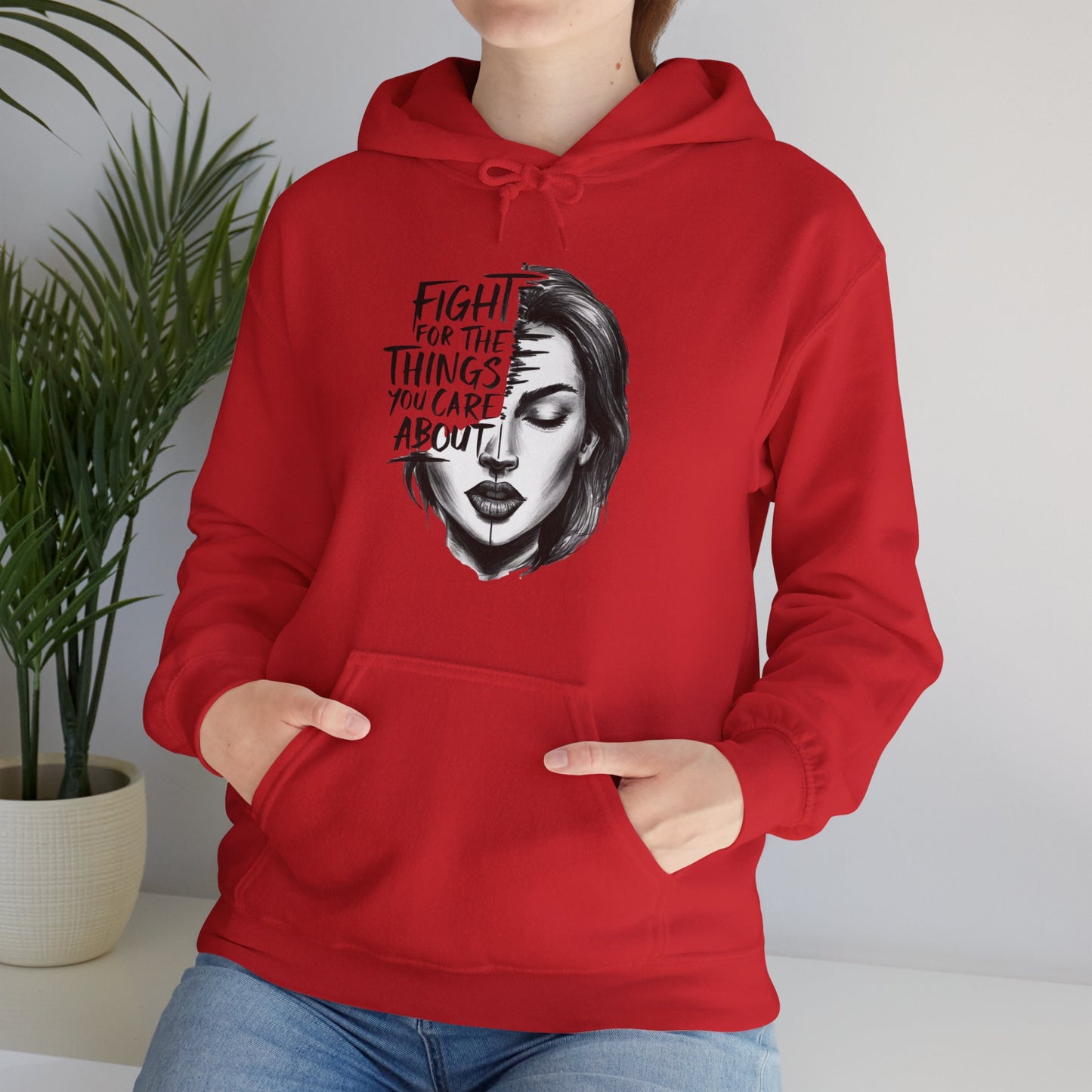 Fight For The Things You Care About Unisex Heavy Blend™ Hooded Sweatshirt
