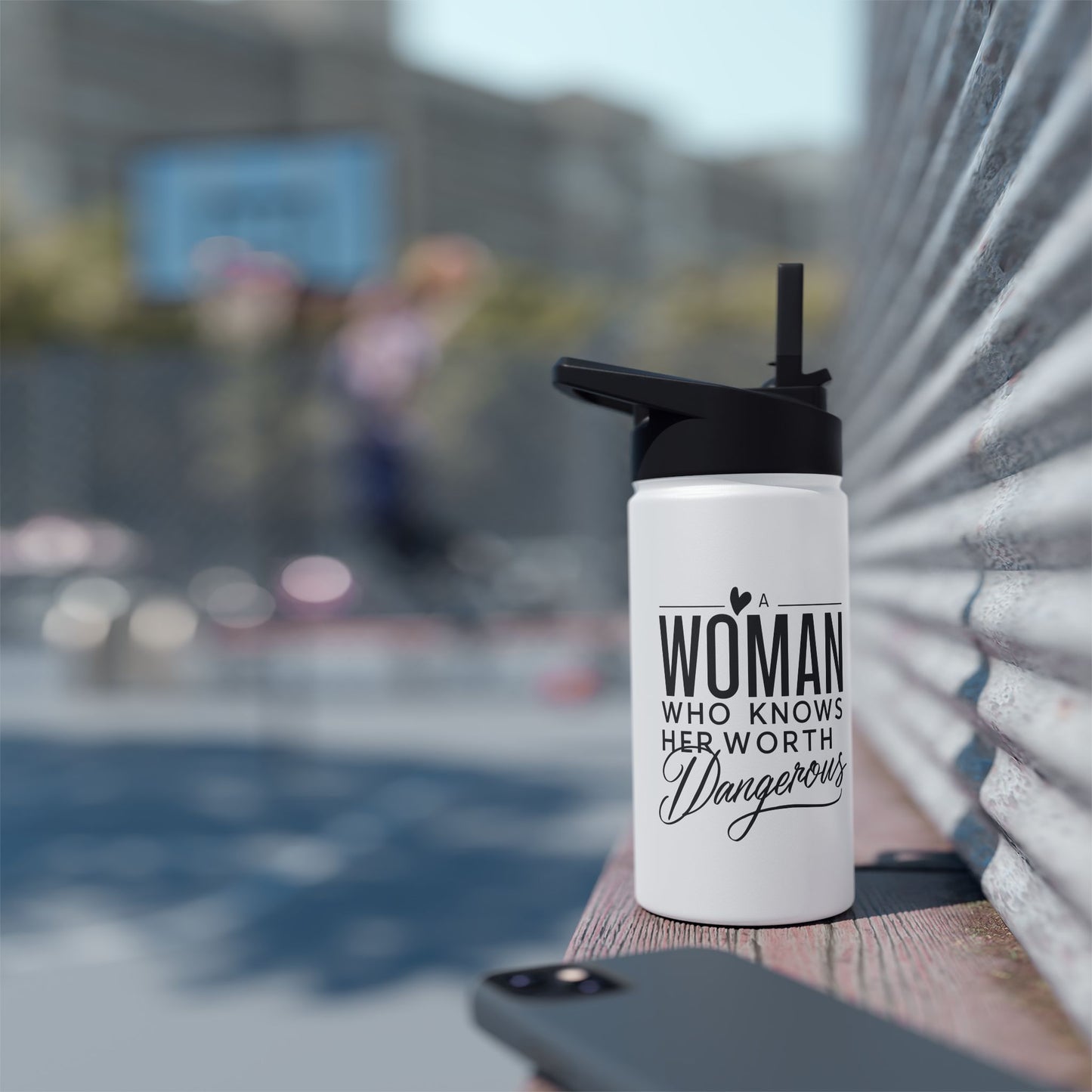 Woman Stainless Steel Water Bottle, Standard Lid