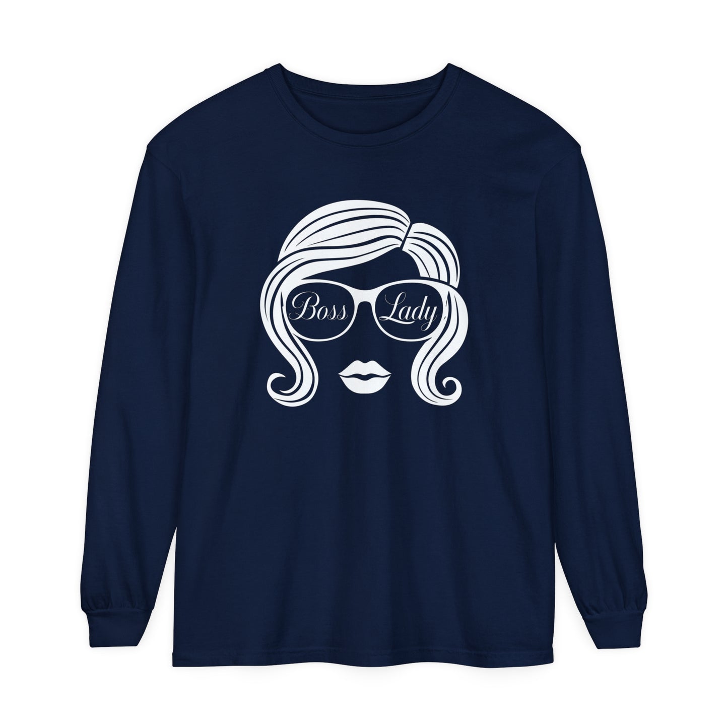 Boss Lady Women Garment-dyed Long Sleeve T-Shirt