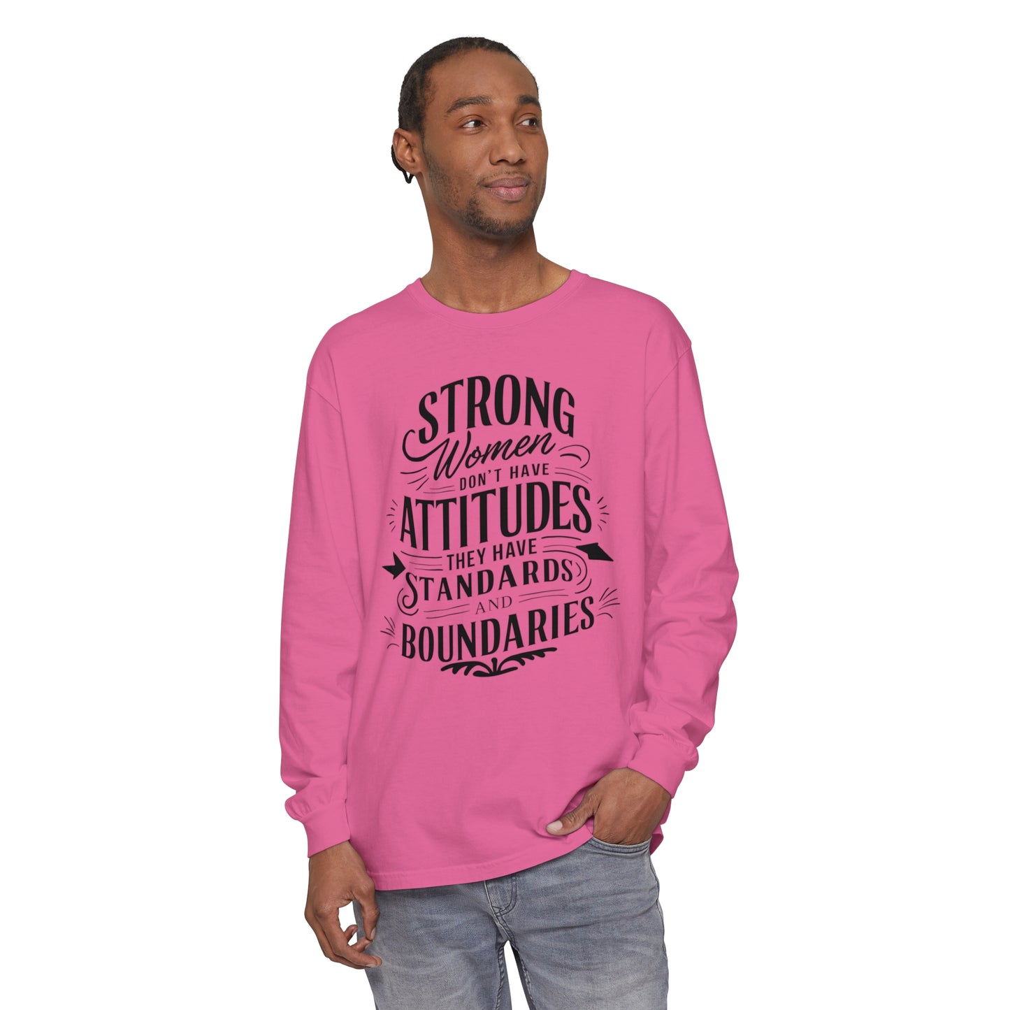 Strong Women Women Garment-dyed Long Sleeve T-Shirt