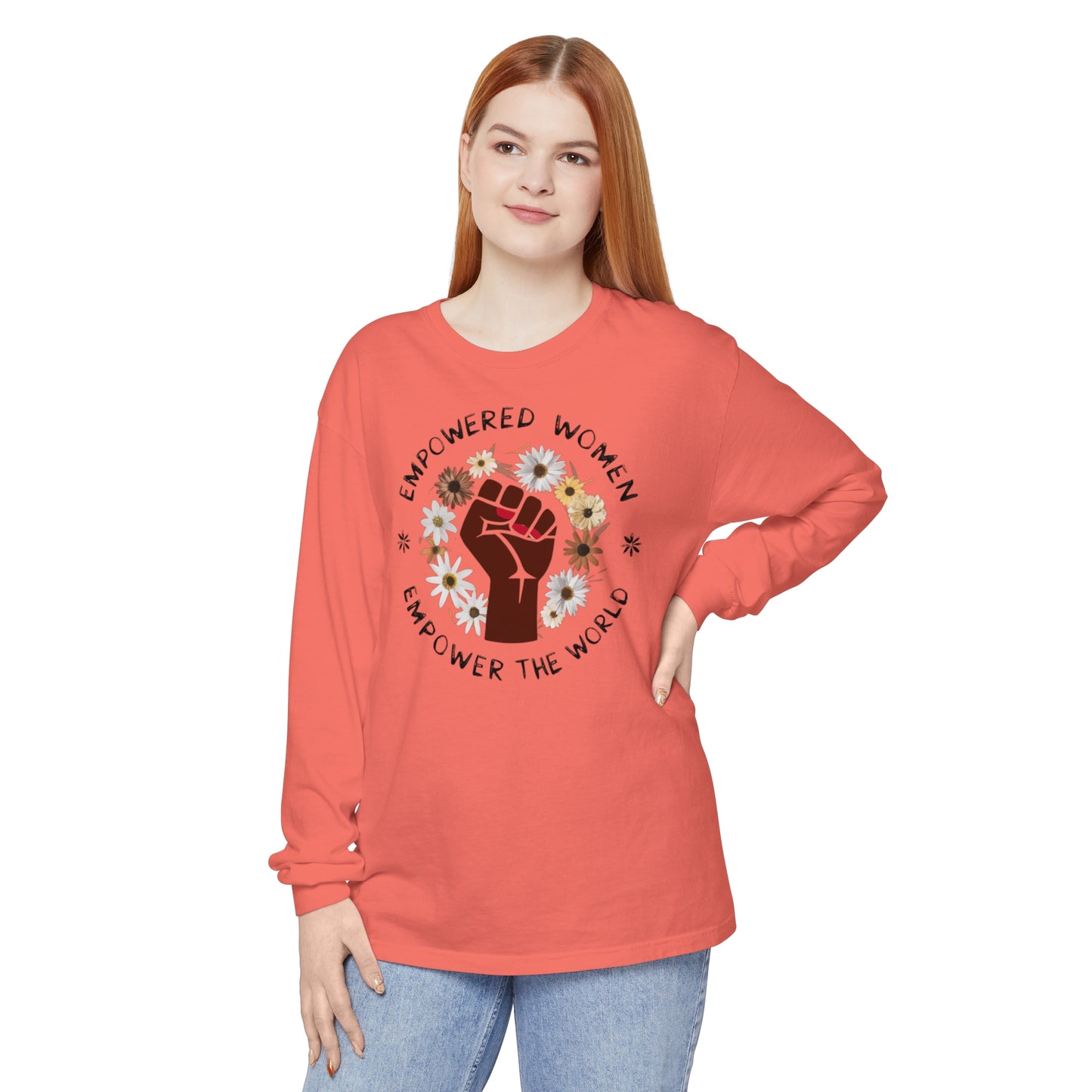 Empowered Women Women Garment-dyed Long Sleeve T-Shirt