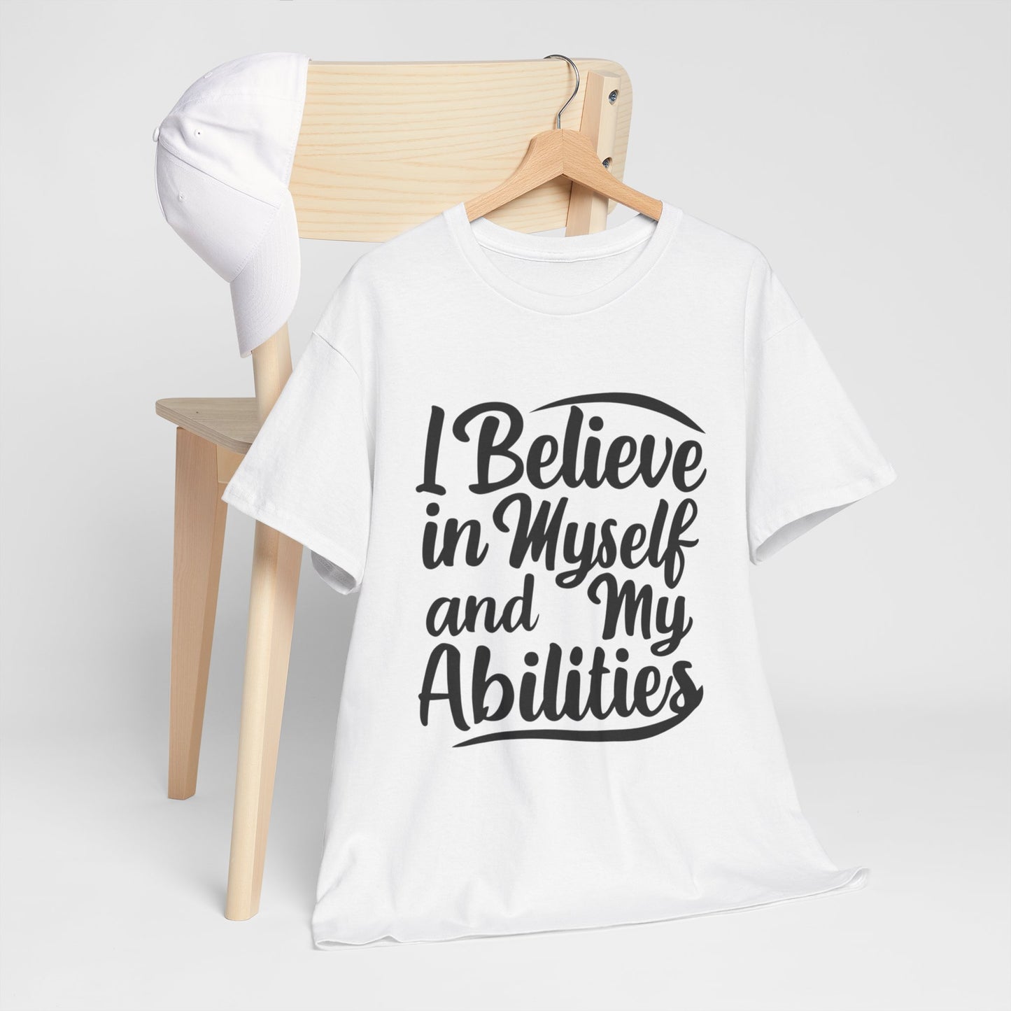 I Believe Printed T Shirt with Hearts