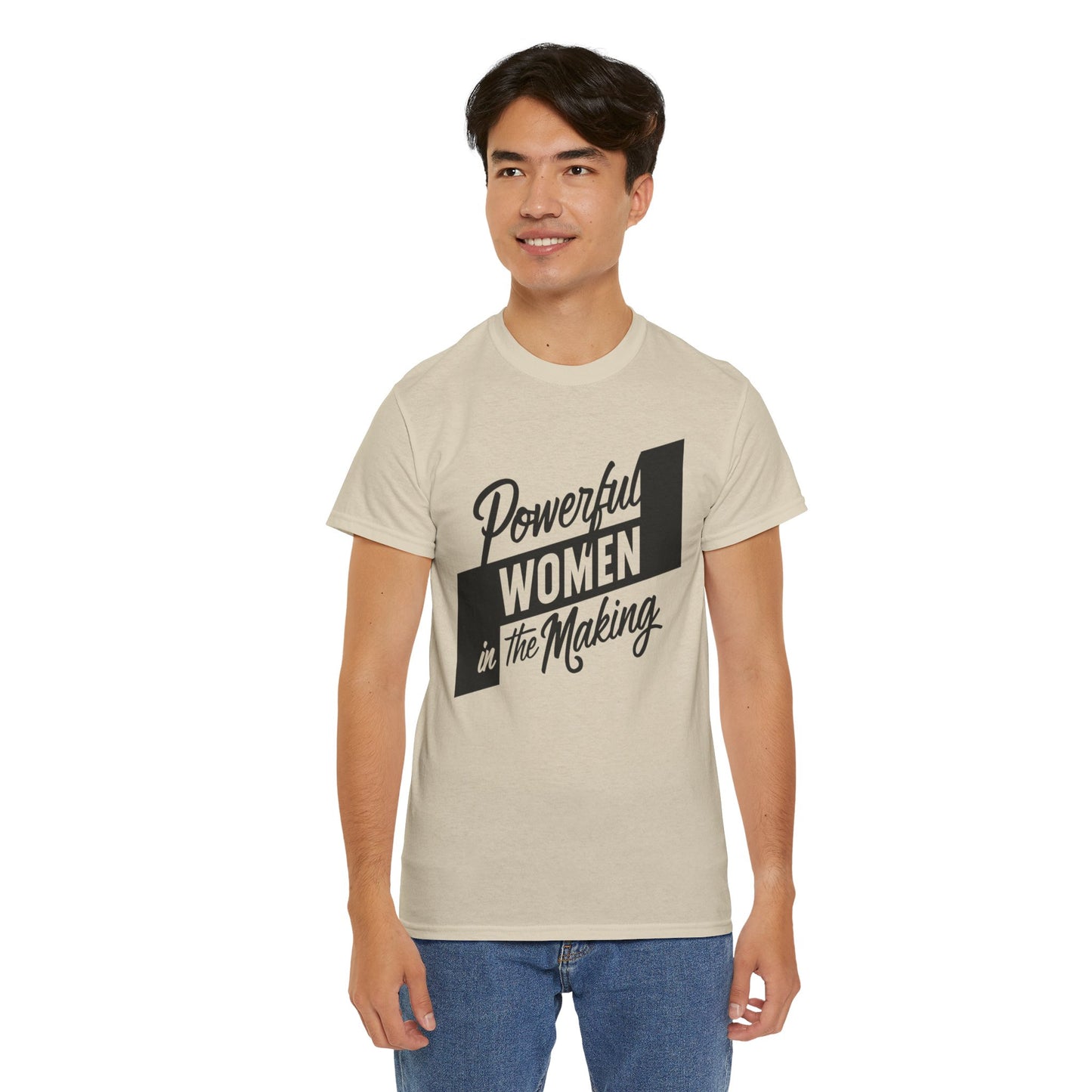 Powerful Women Printed T Shirt with Hearts
