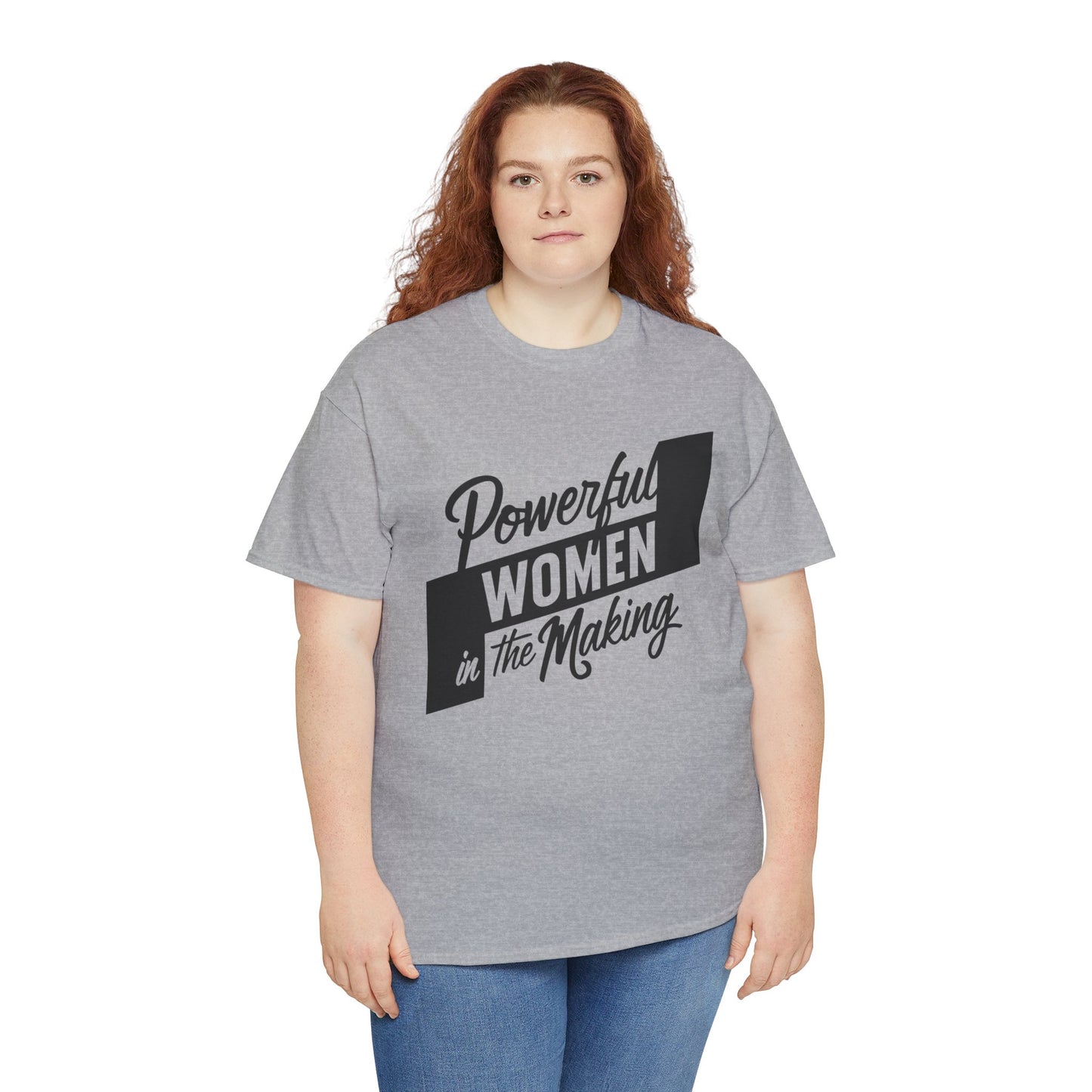 Powerful Women Printed T Shirt with Hearts
