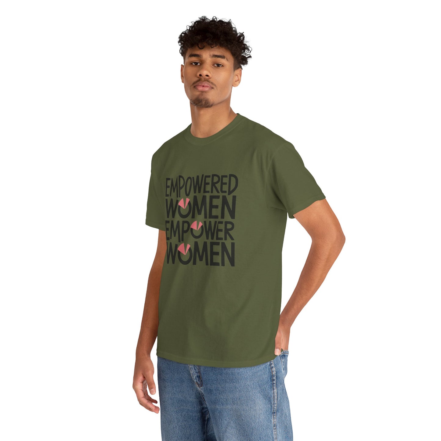 Empowered Printed T Shirt with Hearts