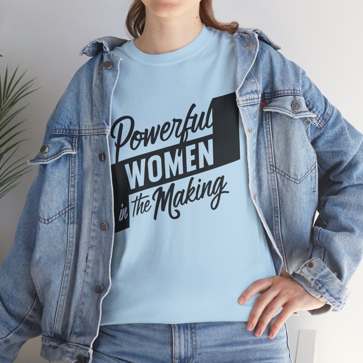 Powerful Women Printed T Shirt with Hearts