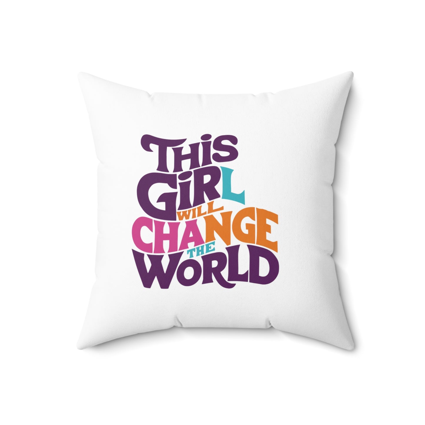 This Girl Spun Polyester Square Pillow