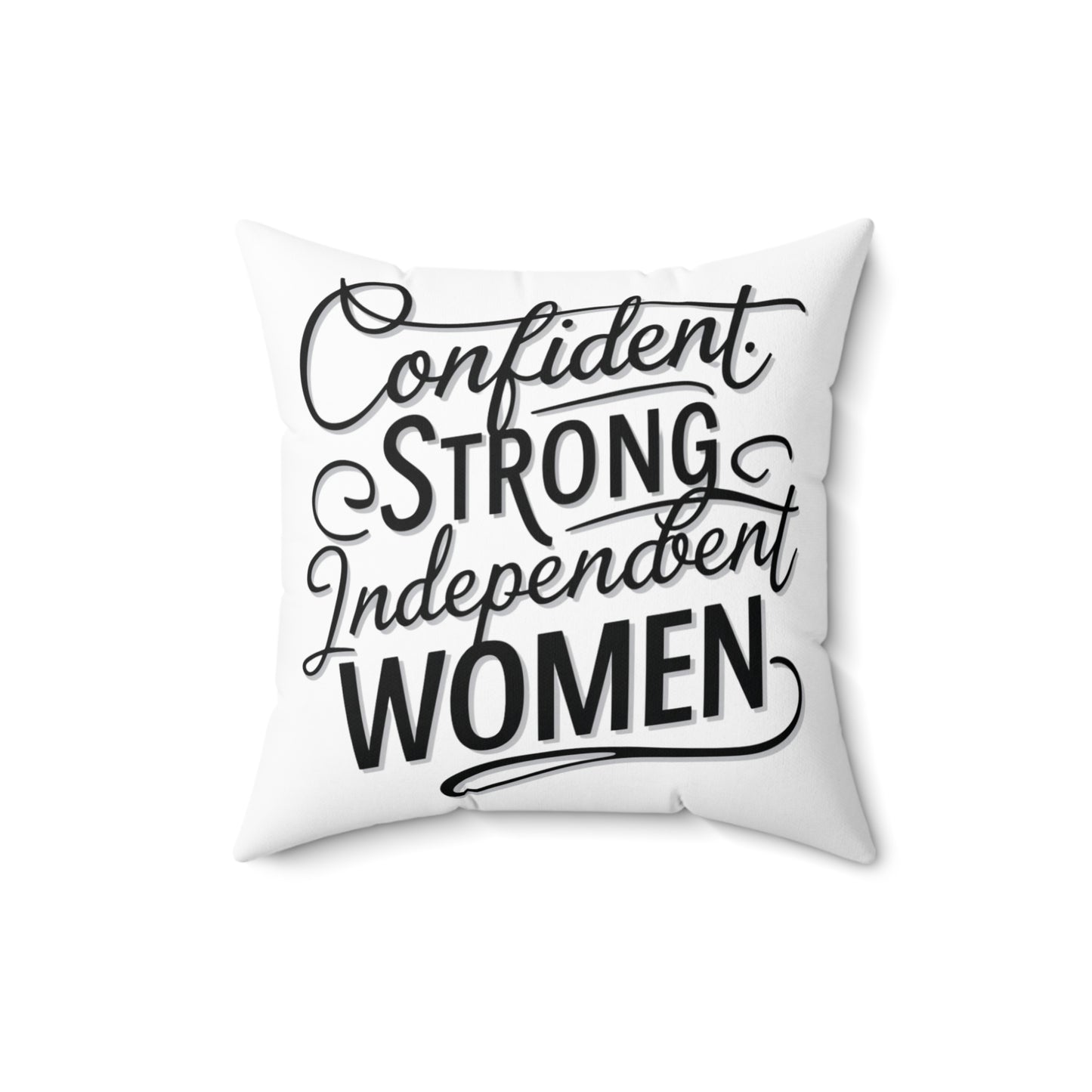 Confident Spun Polyester Square Pillow