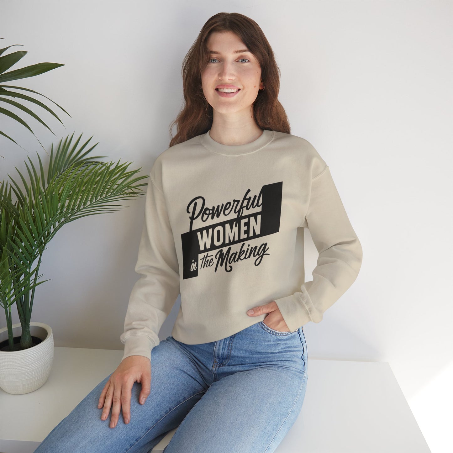 Powerful Women In The Making Unisex Heavy Blend™ Crewneck Sweatshirt