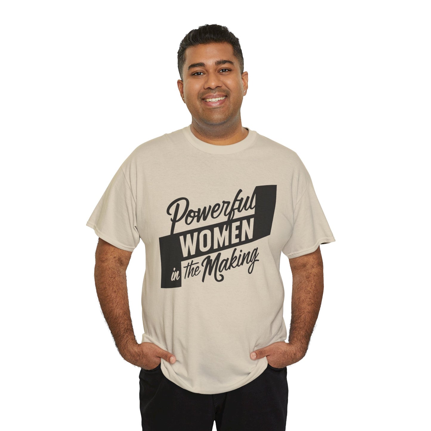 Powerful Women Printed T Shirt with Hearts