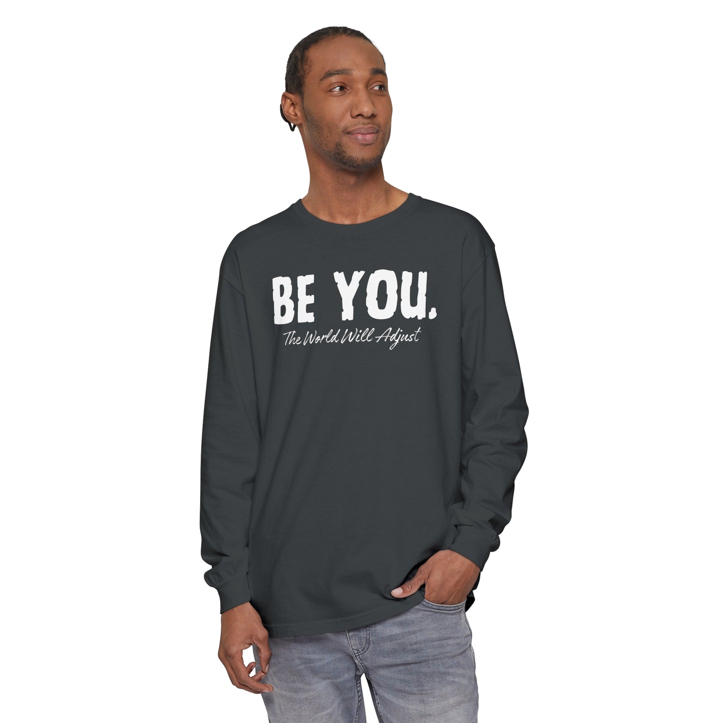 Be You Women Garment-dyed Long Sleeve T-Shirt