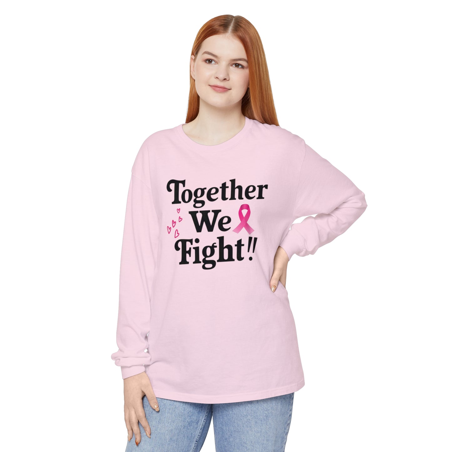 Together We Fight Unisex Garment-dyed Long Sleeve T-Shirt