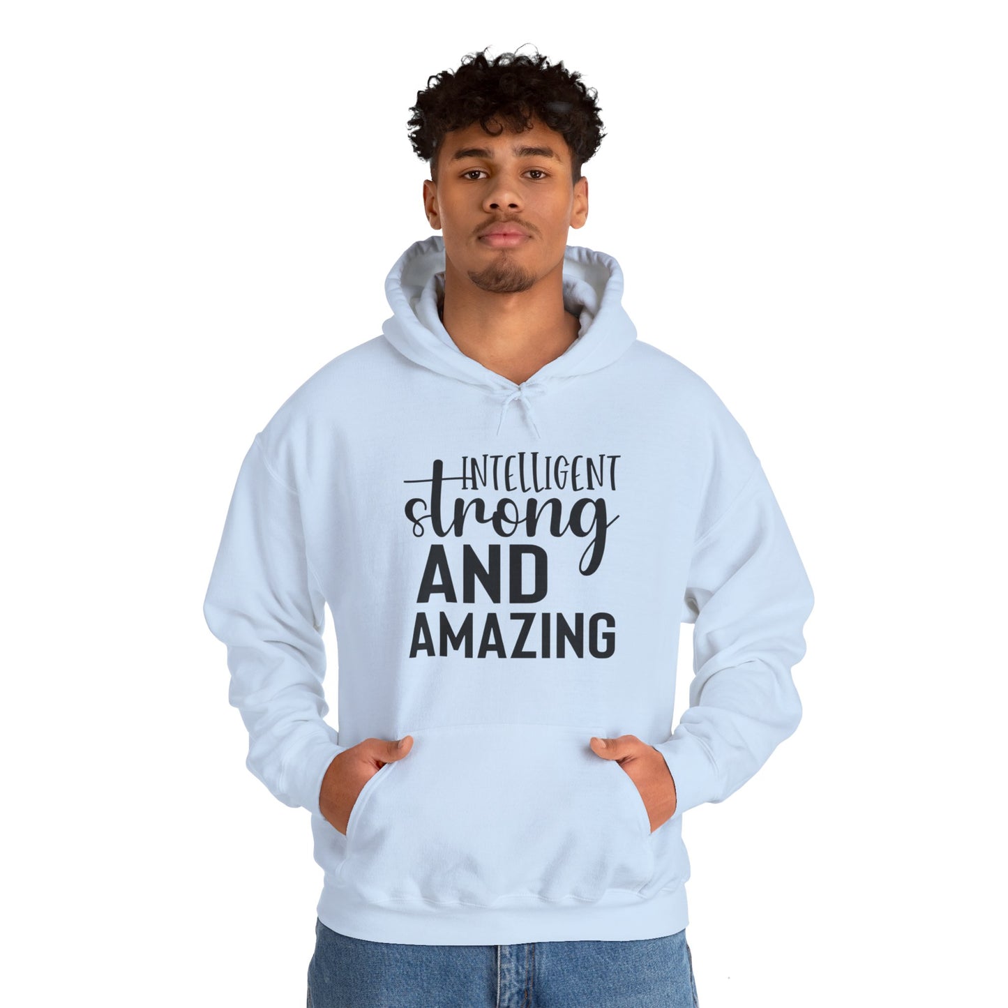 Intelligent Strong And Amazing Unisex Heavy Blend™ Hooded Sweatshirt