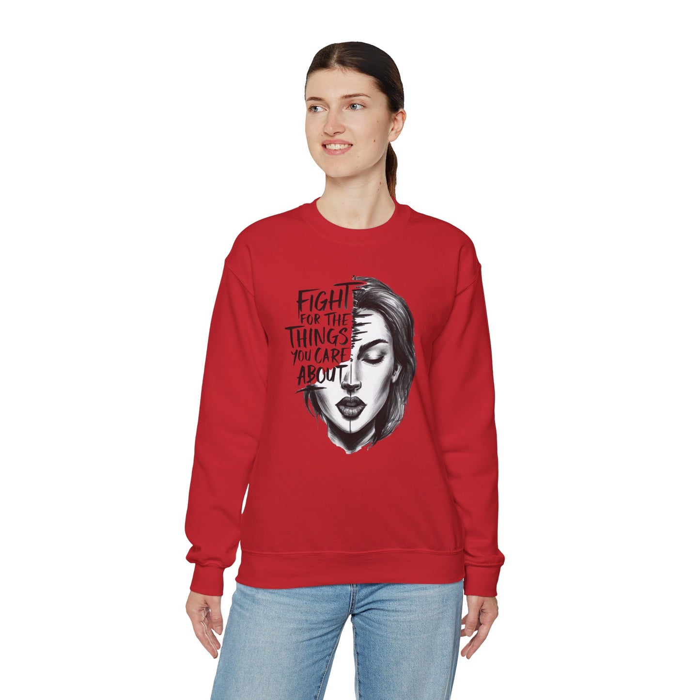 Fight For The Things You Care About Unisex Heavy Blend™ Crewneck Sweatshirt