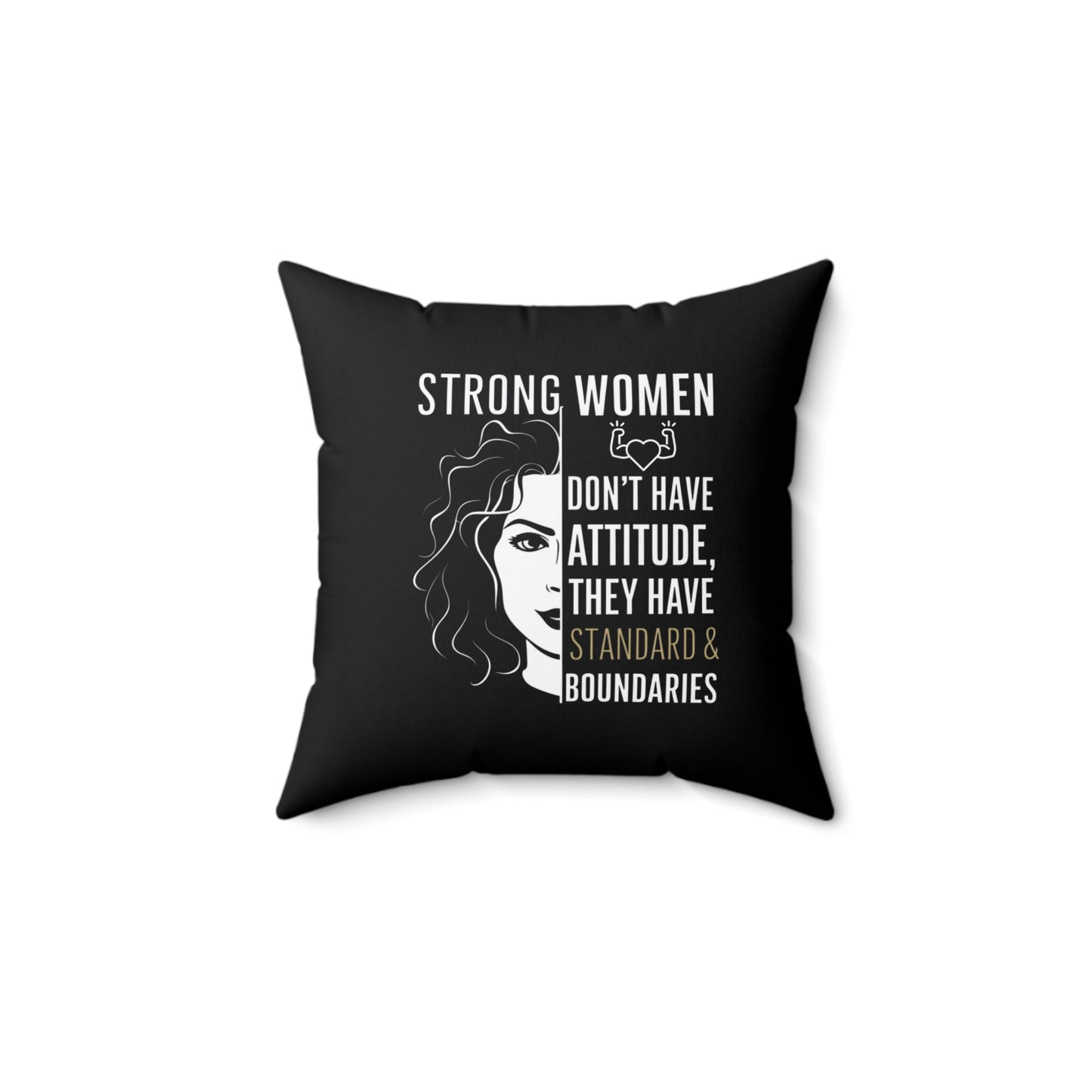 Strong Women Spun Polyester Square Pillow