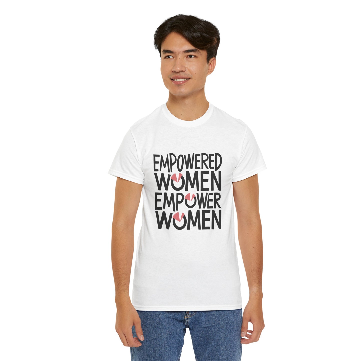 Empowered Printed T Shirt with Hearts