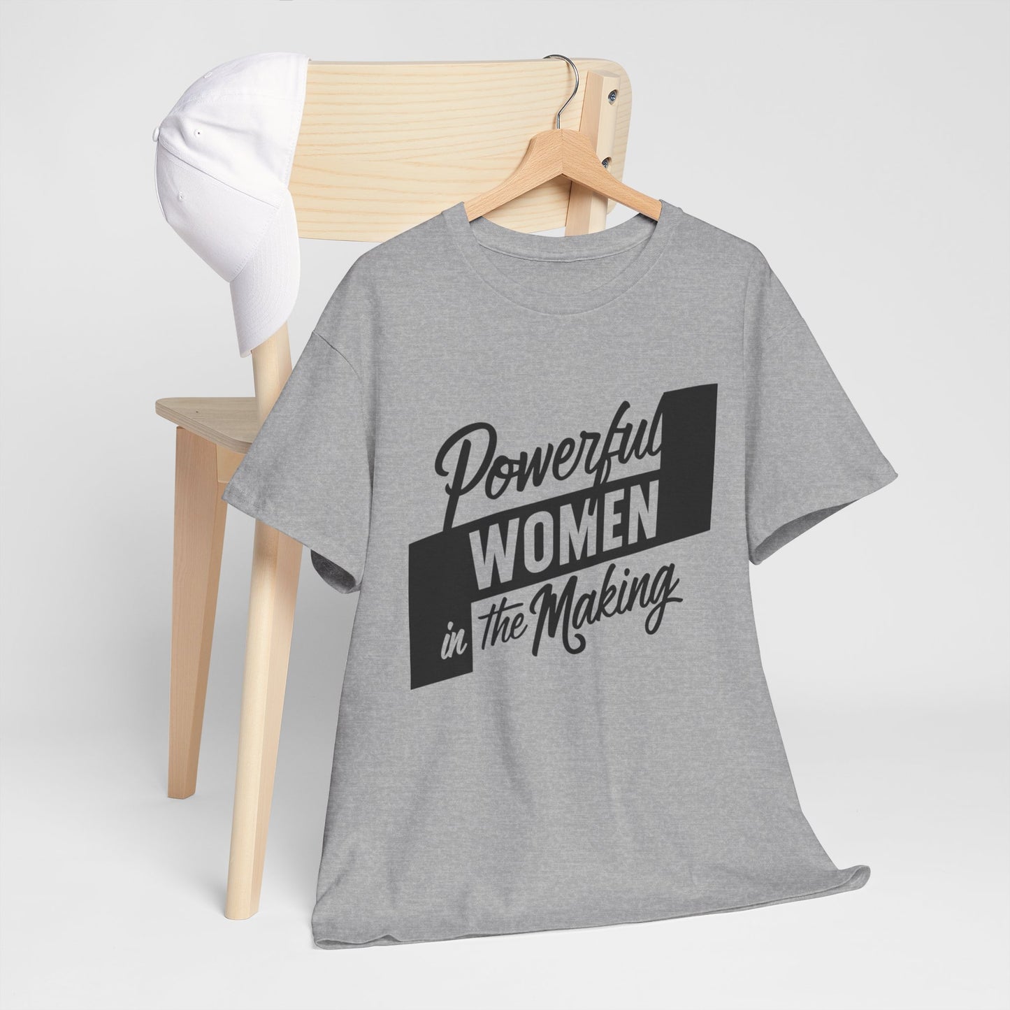 Powerful Women Printed T Shirt with Hearts