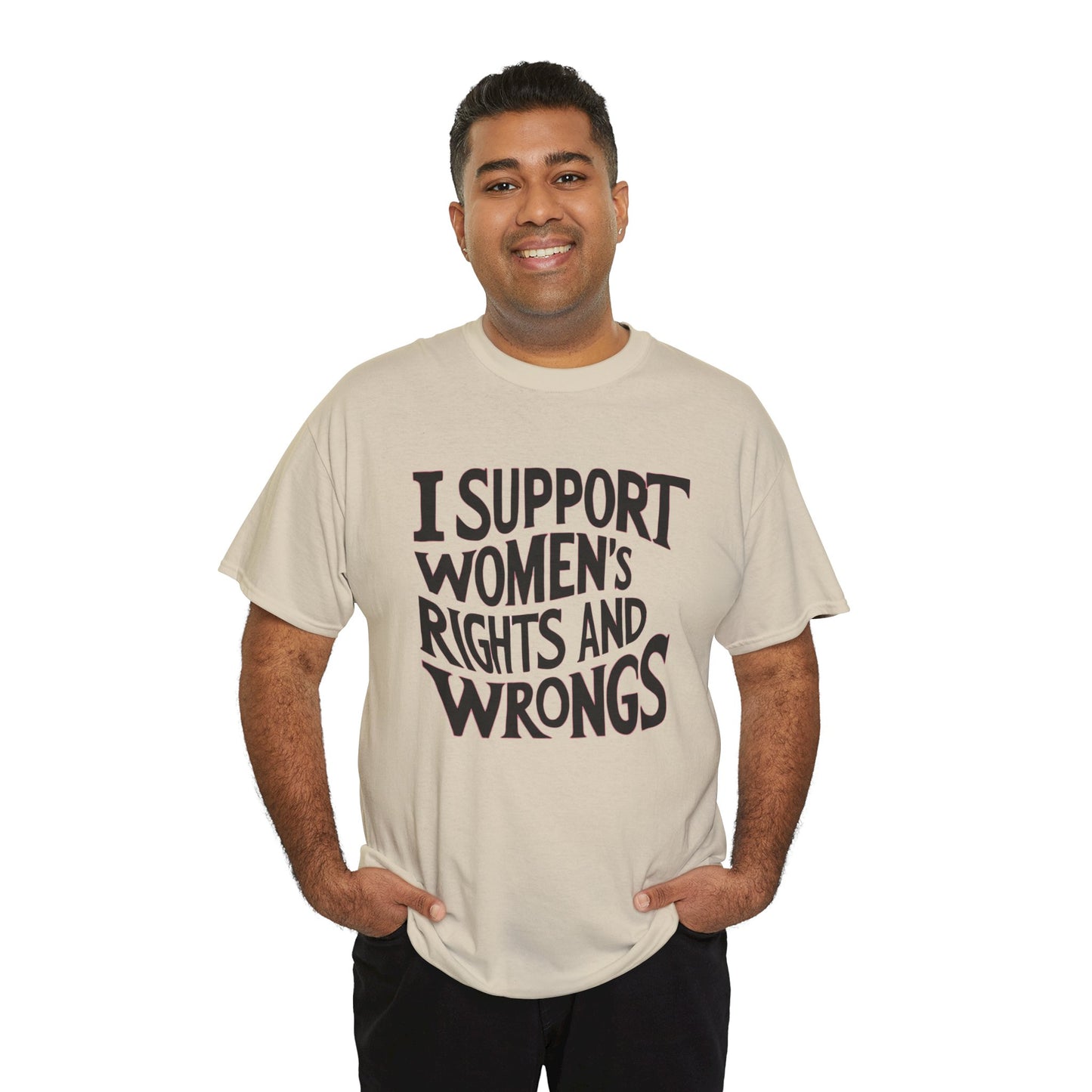 I Support Printed T Shirt with Hearts