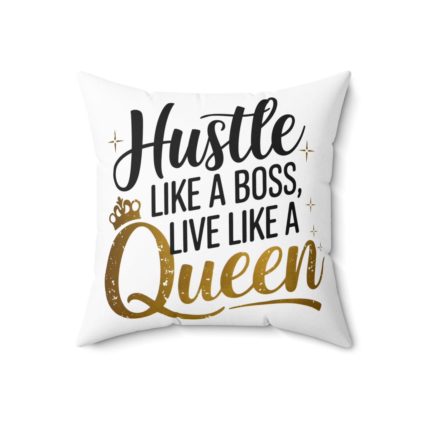 Hustle Spun Polyester Square Pillow