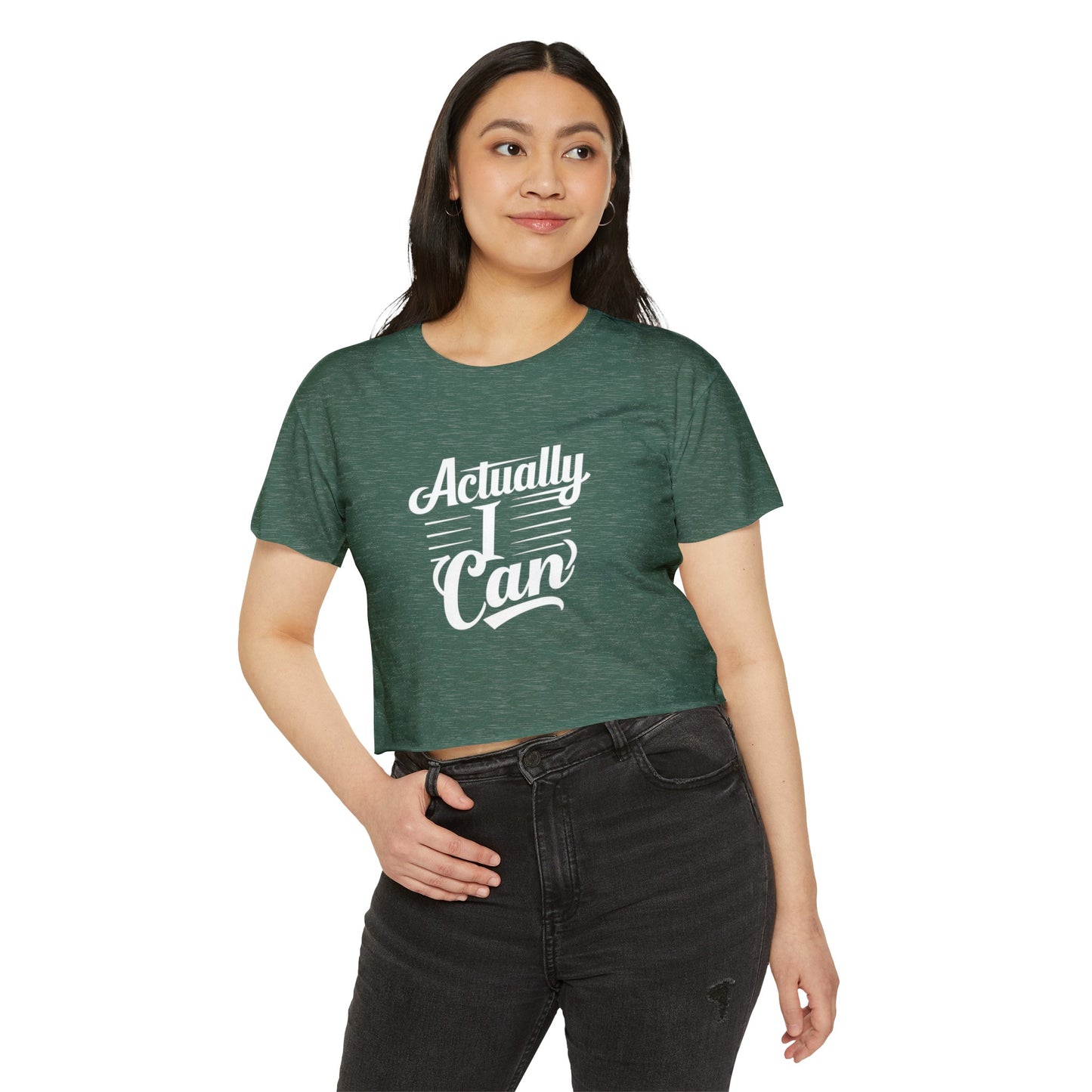 Actually I Can Women's Festival Crop Top