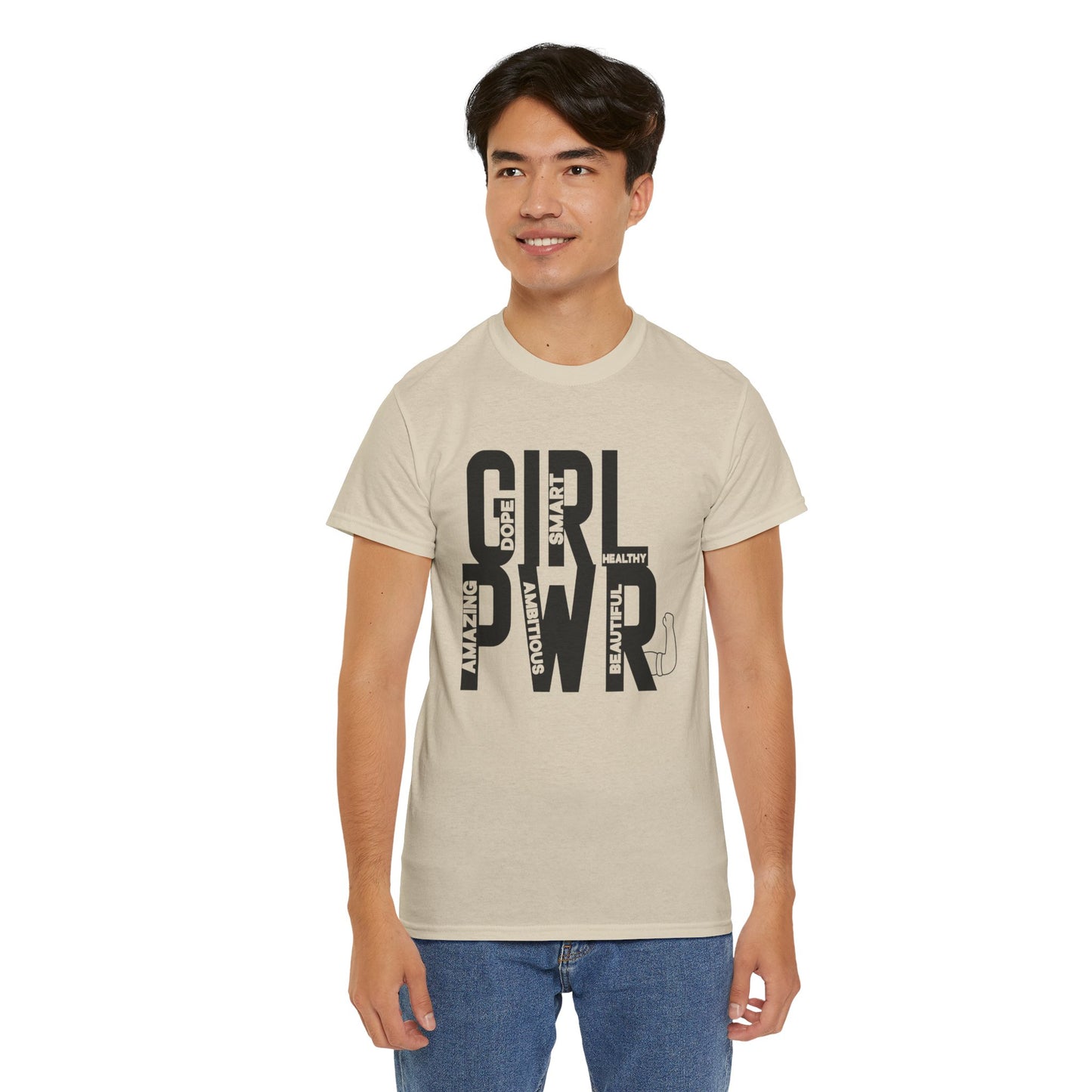 GIRL PWR Printed T Shirt with Hearts