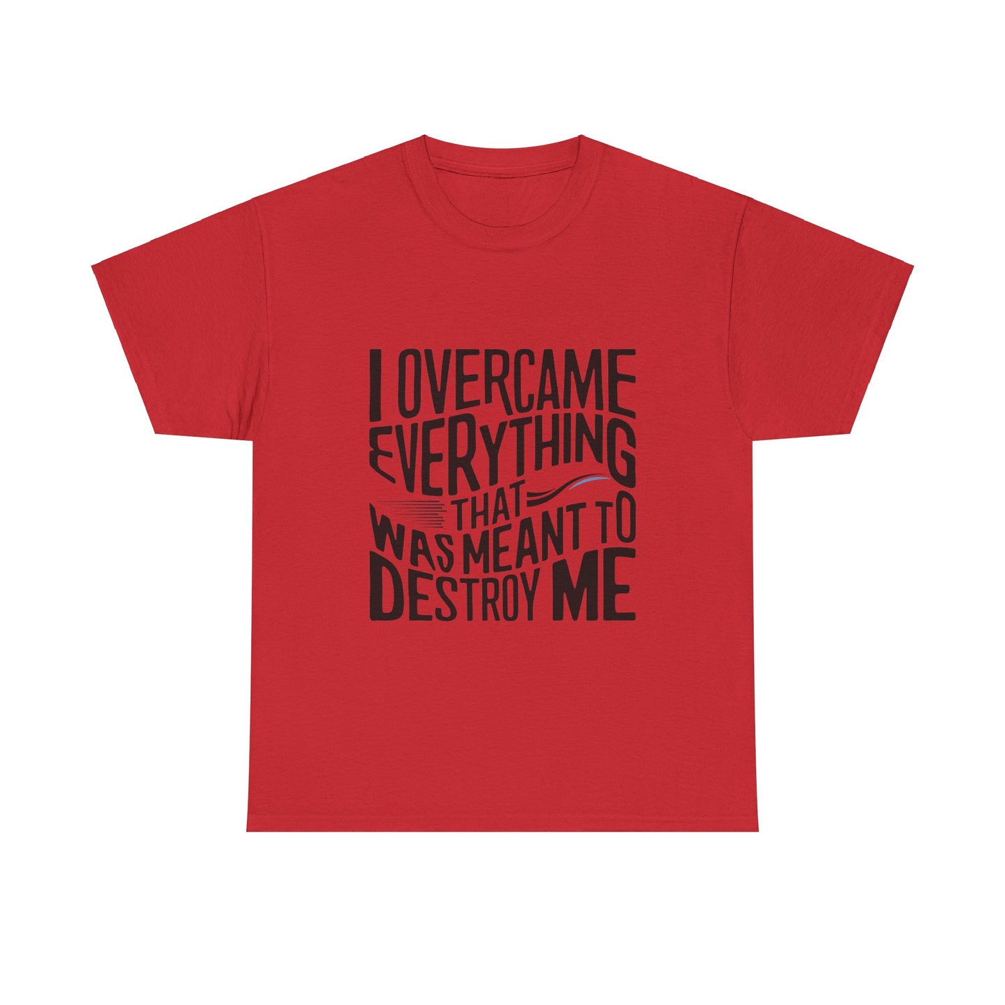 I Overcame Everything That Was Meant To Destroy Me  T Shirt with Hearts