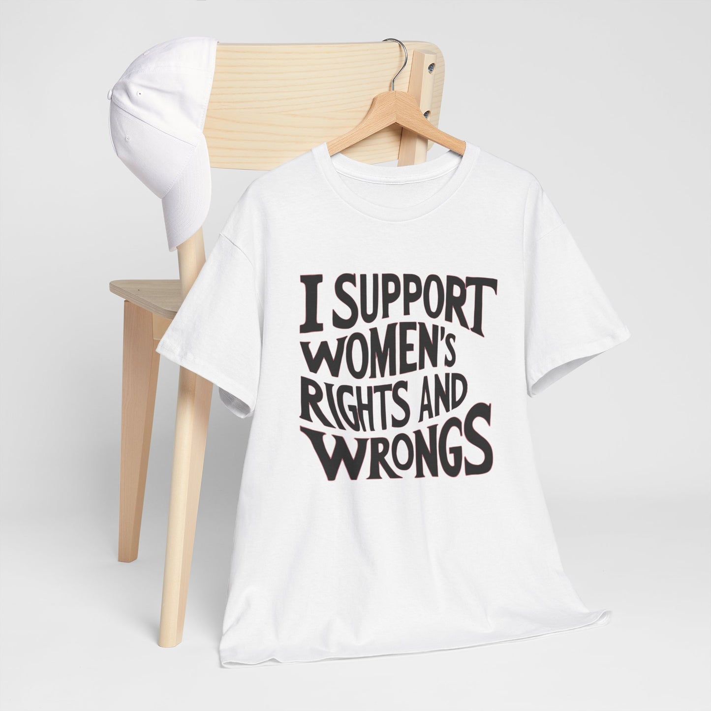 I Support Printed T Shirt with Hearts