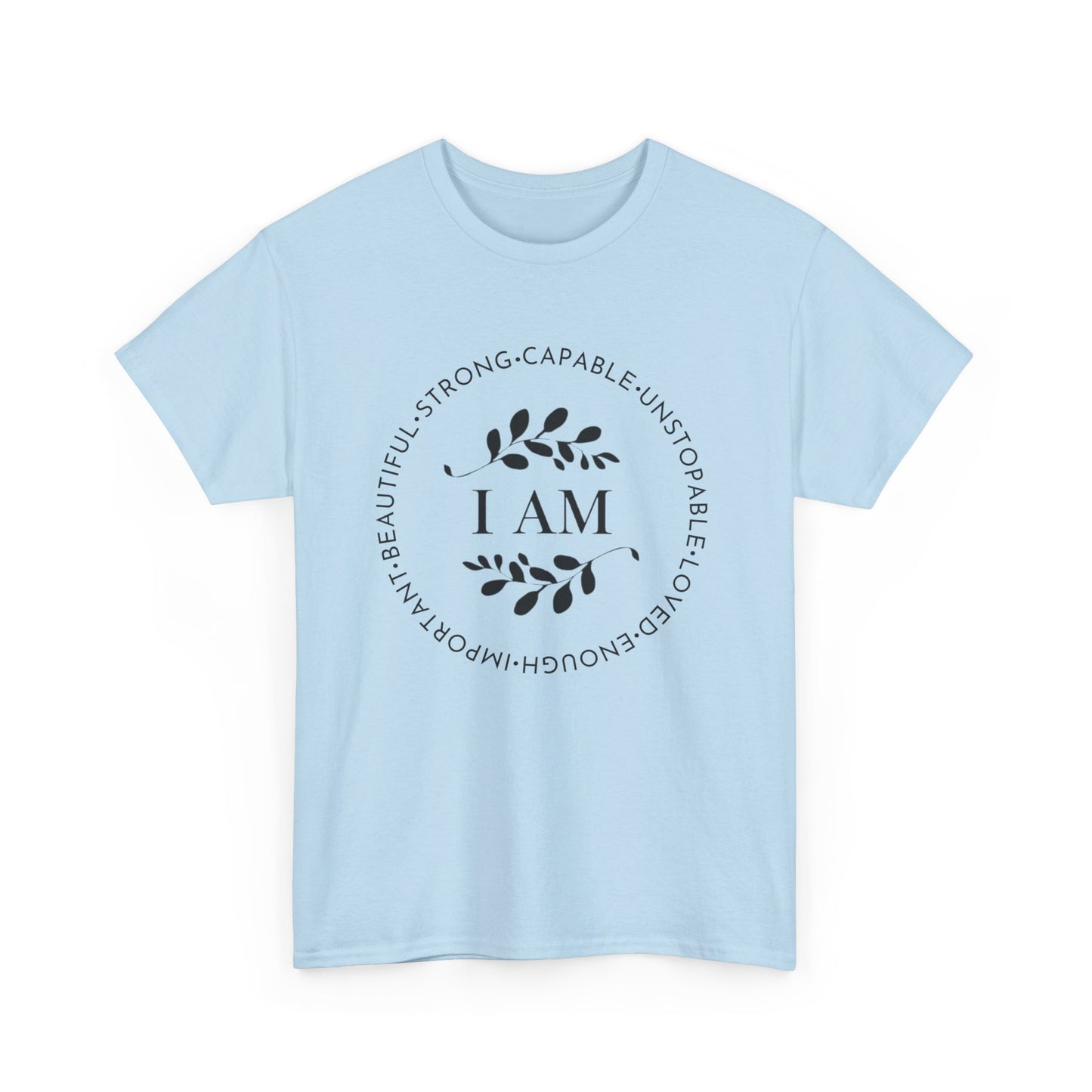 I AM Printed T Shirt with Hearts
