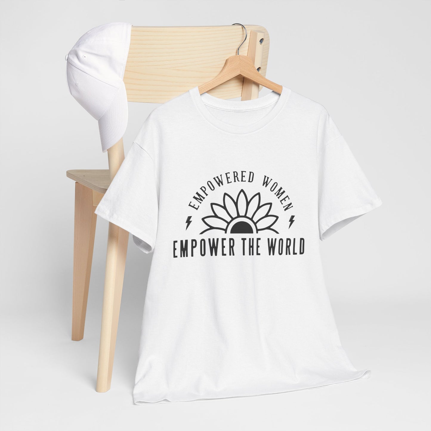 Empowered Women Printed T Shirt with Hearts