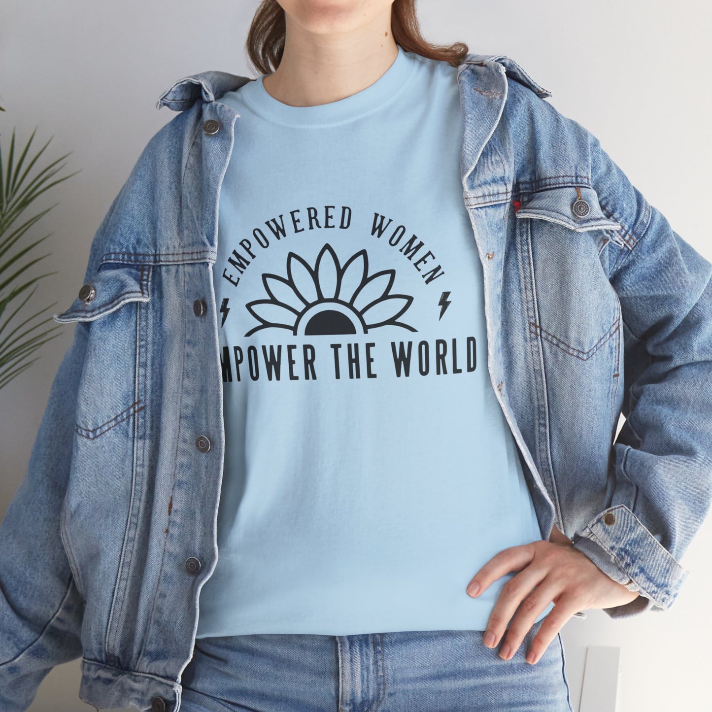 Empowered Women Printed T Shirt with Hearts