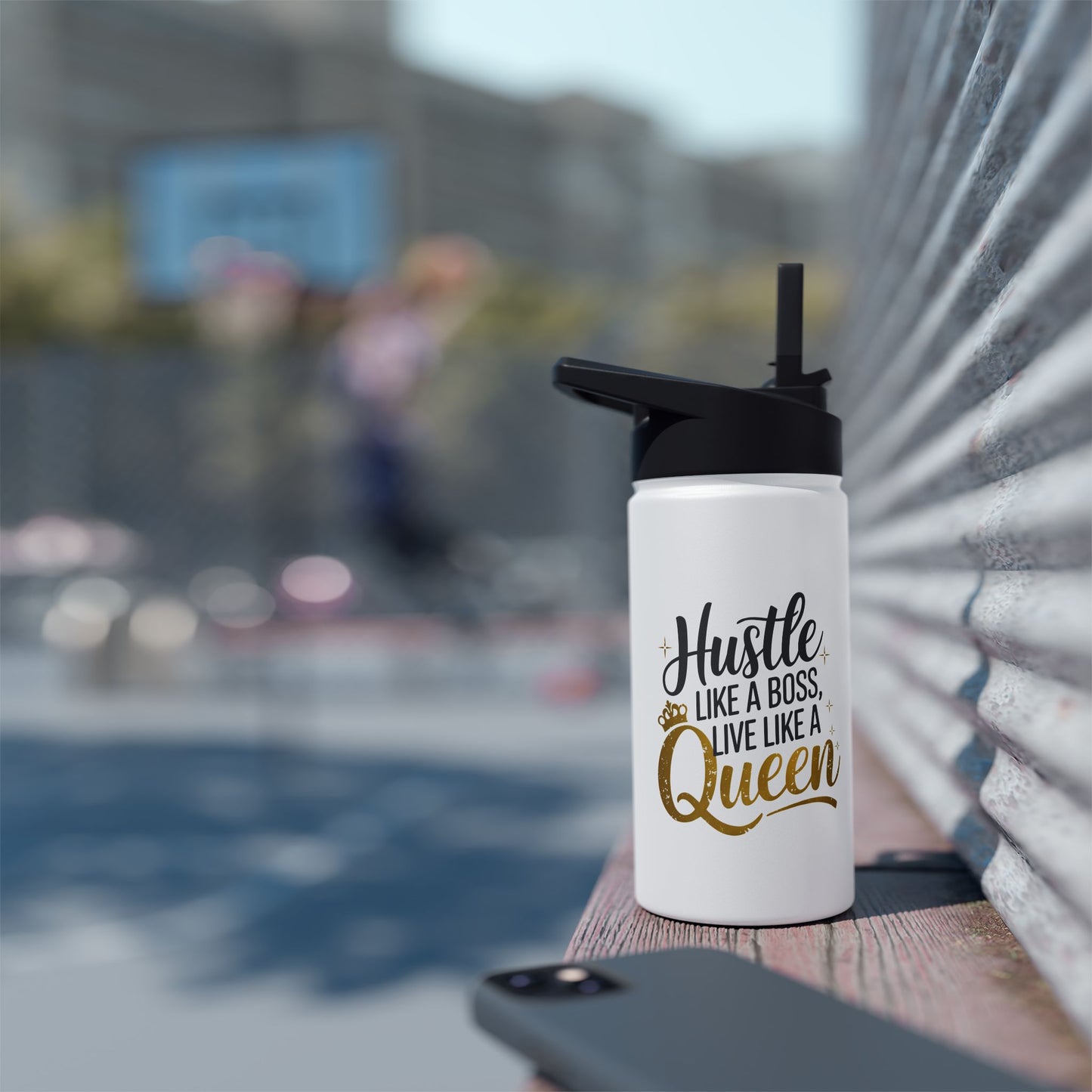 Hustle  Stainless Steel Water Bottle, Standard Lid