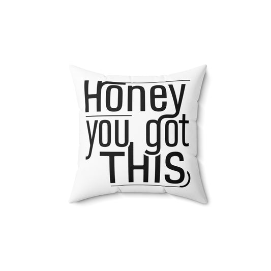 Honey Spun Polyester Square Pillow