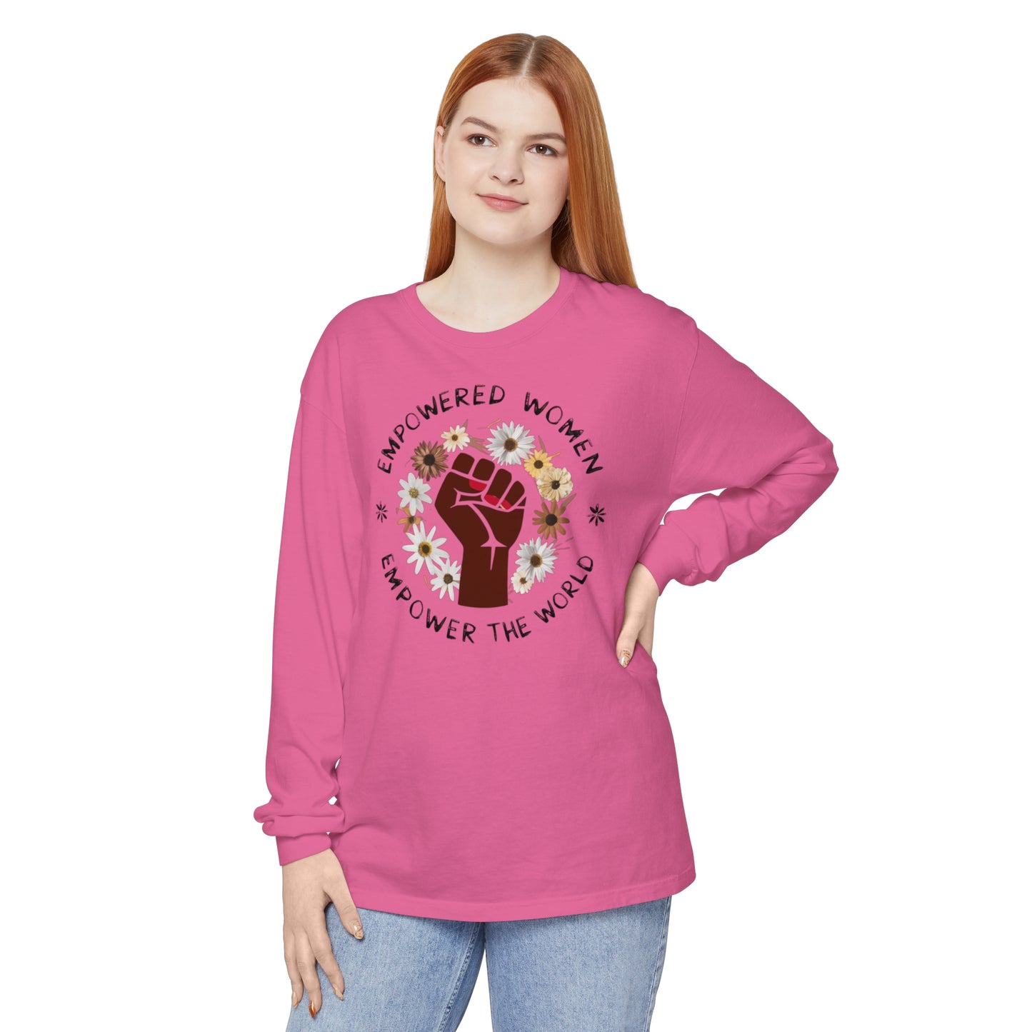 Empowered Women Women Garment-dyed Long Sleeve T-Shirt