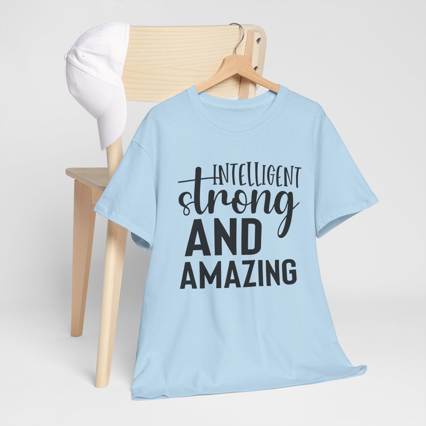 Intelligent Strong Printed T Shirt with Hearts