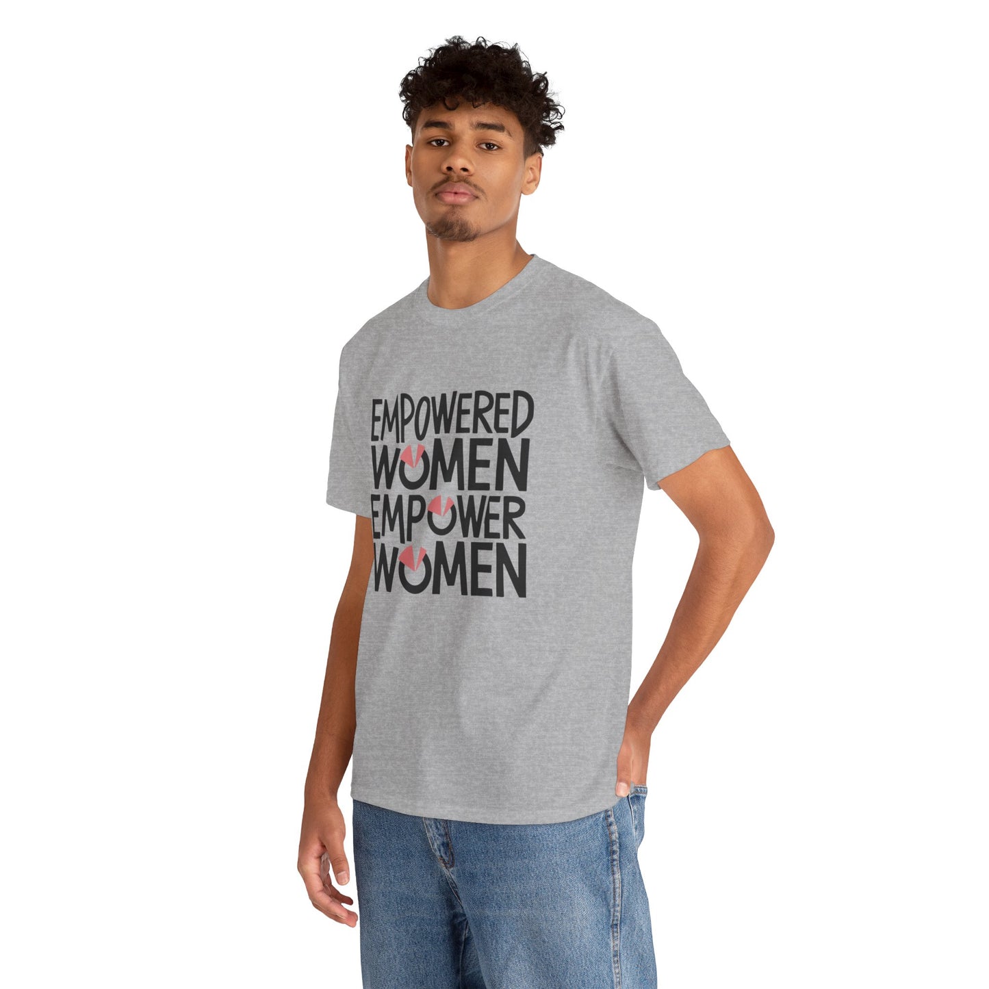 Empowered Printed T Shirt with Hearts