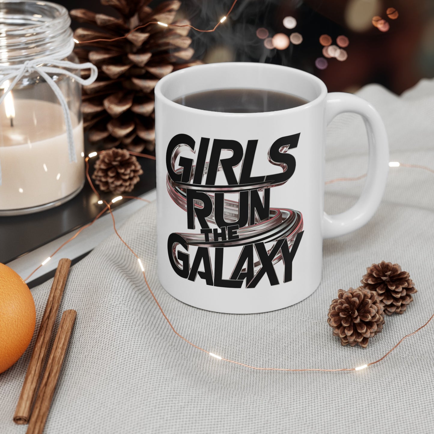 Girls Run Printed Ceramic Mug, (11oz, 15oz)
