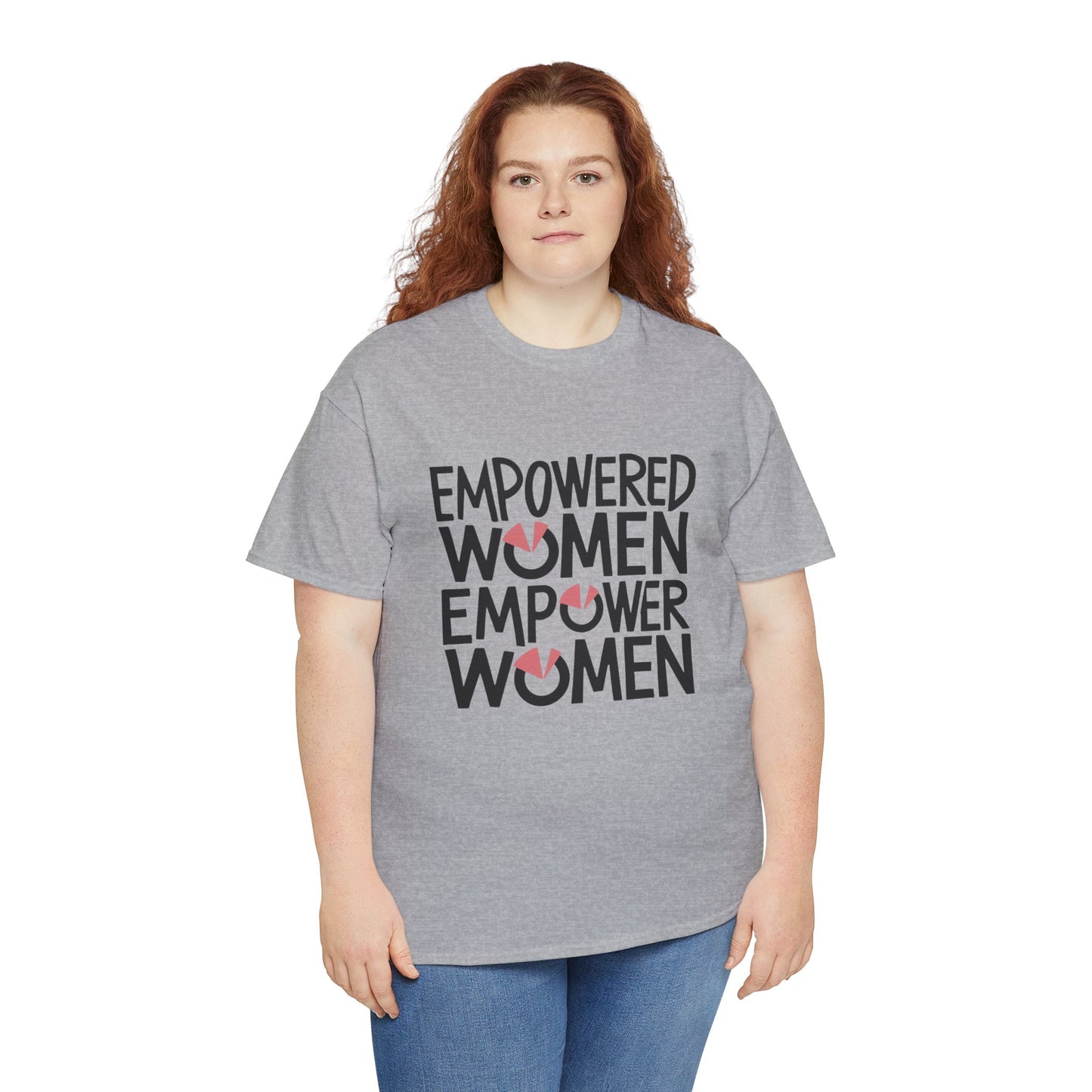 Empowered Printed T Shirt with Hearts