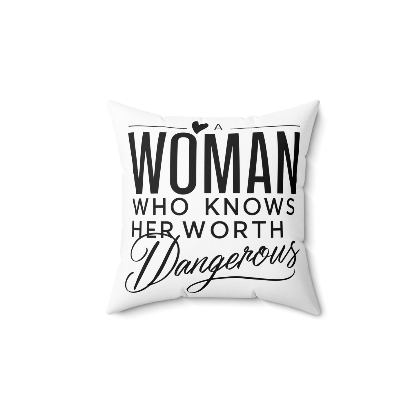 A Woman Spun Polyester Square Pillow