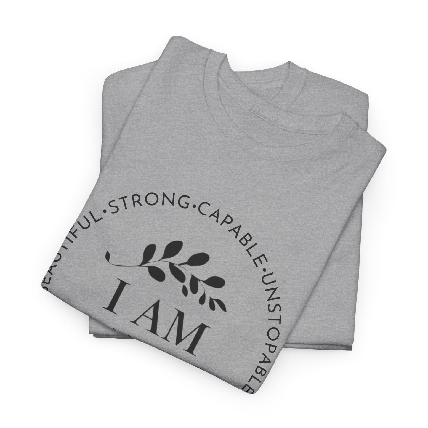 I AM Printed T Shirt with Hearts