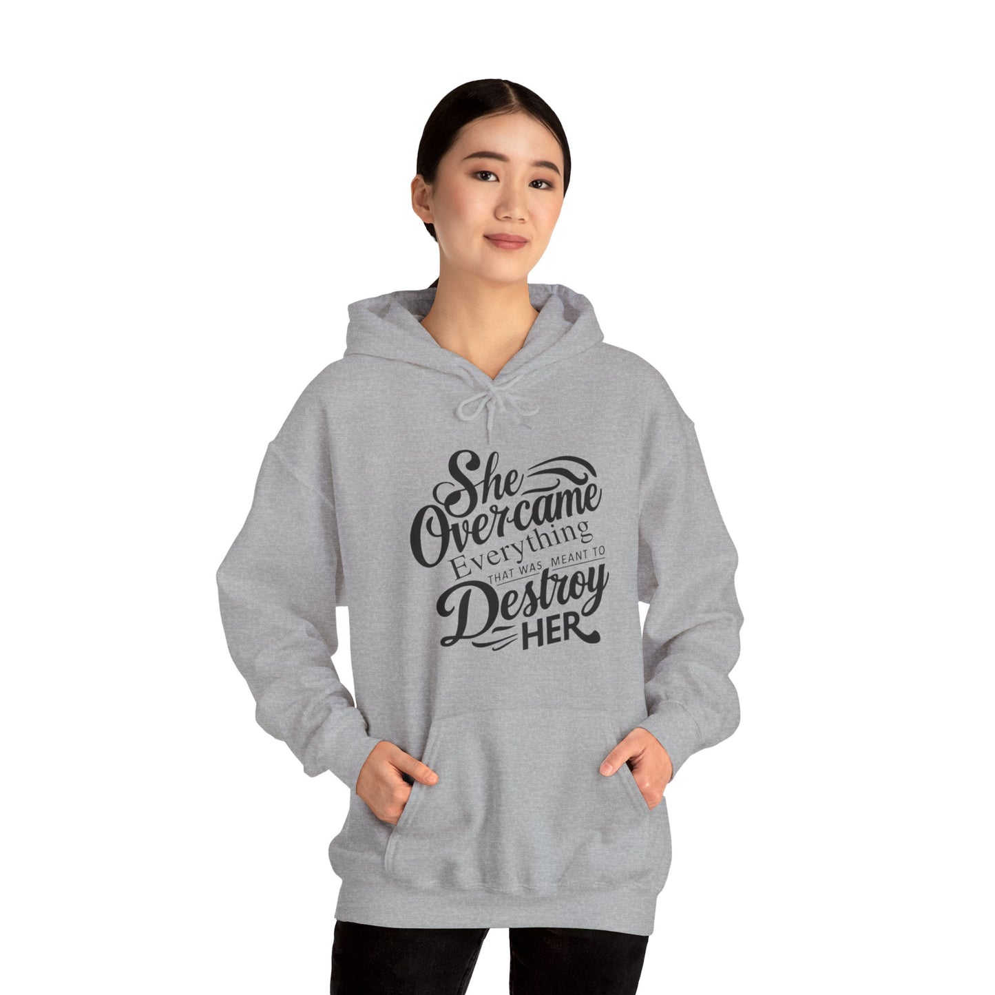 She Overcame Unisex Heavy Blend™ Hooded Sweatshirt