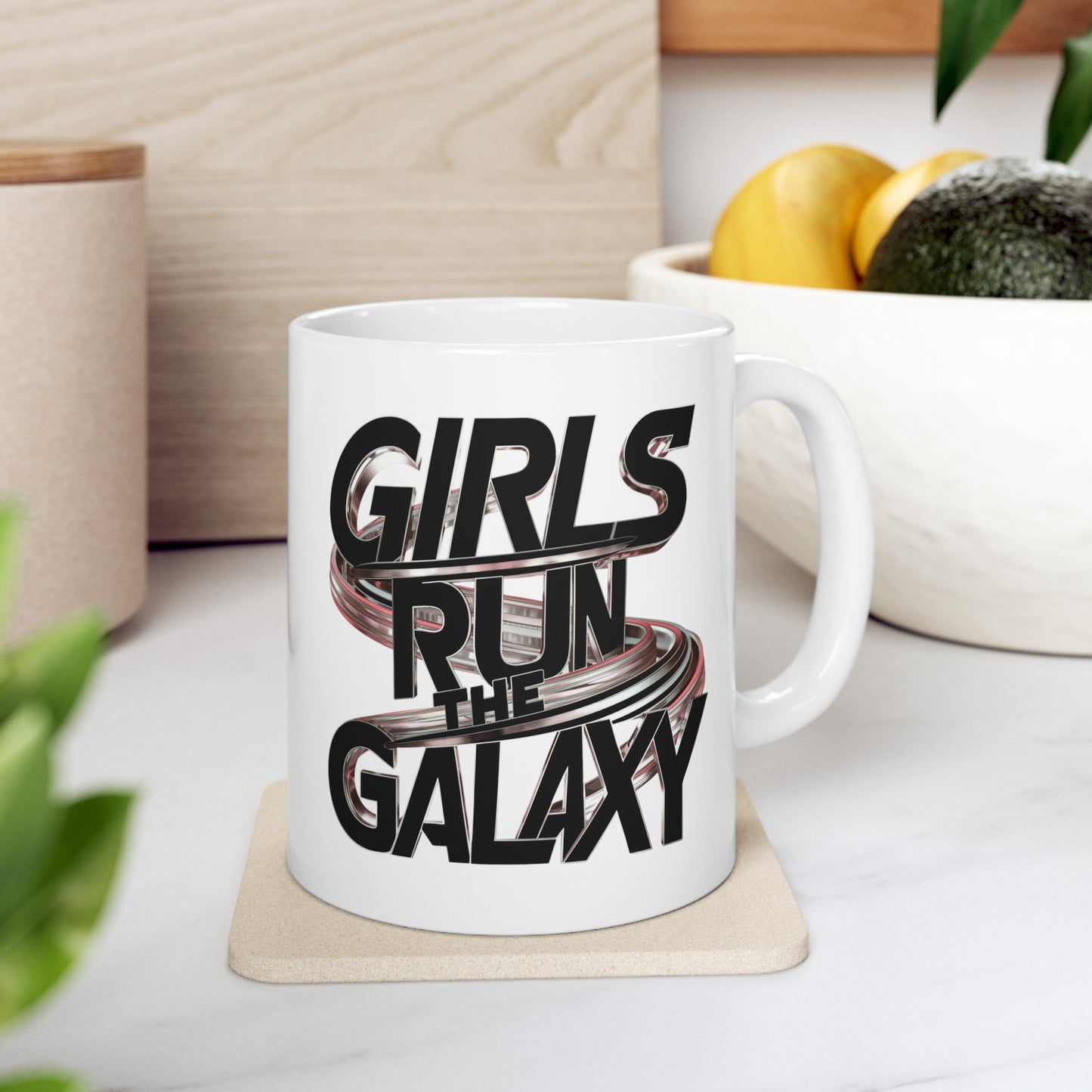 Girls Run Printed Ceramic Mug, (11oz, 15oz)