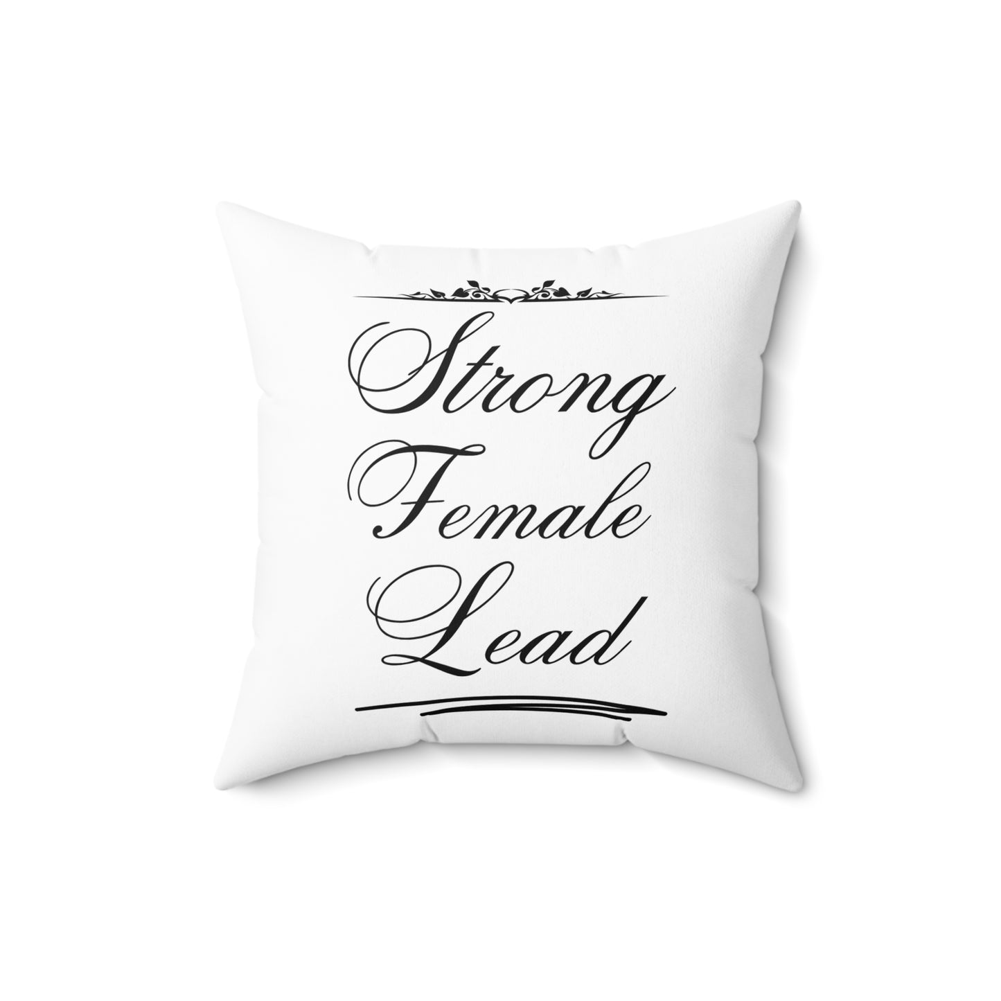 Strong Female Spun Polyester Square Pillow