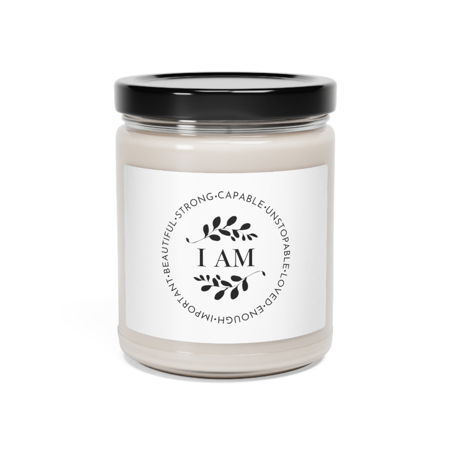 I am Strong Capable Printed Scented Soy Candle, 9oz