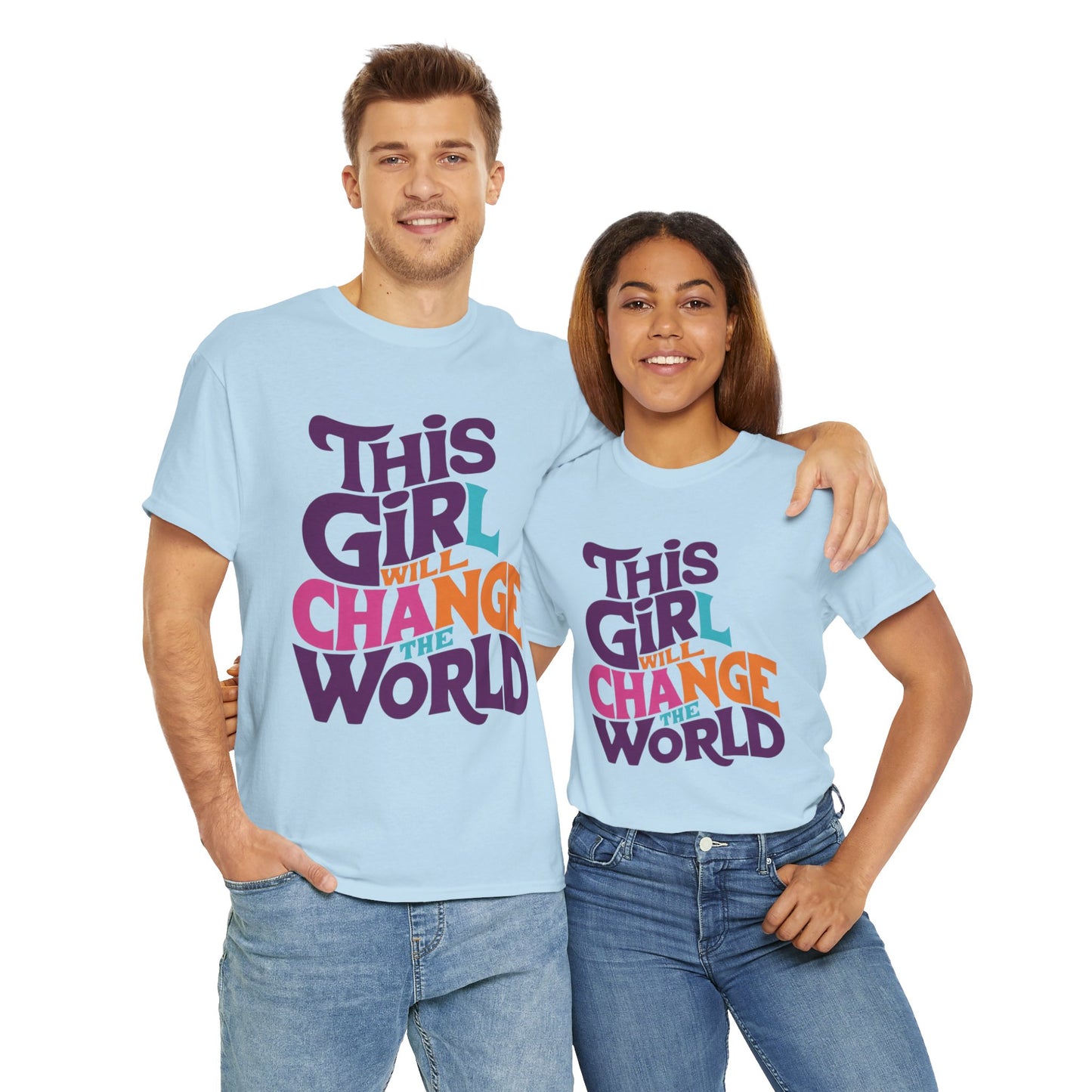 This Girl Printed  T Shirt with Hearts