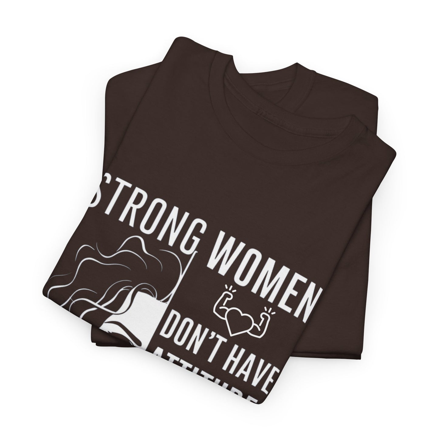 Strong Women Printed T Shirt with Hearts